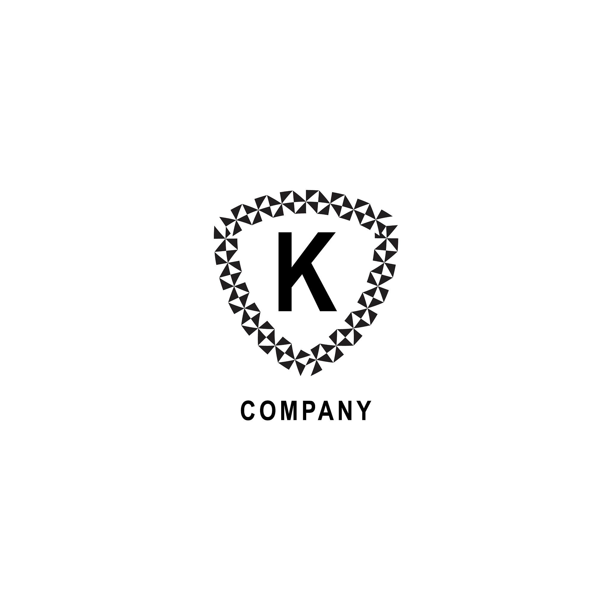 letter k alphabetic logo deisgn template