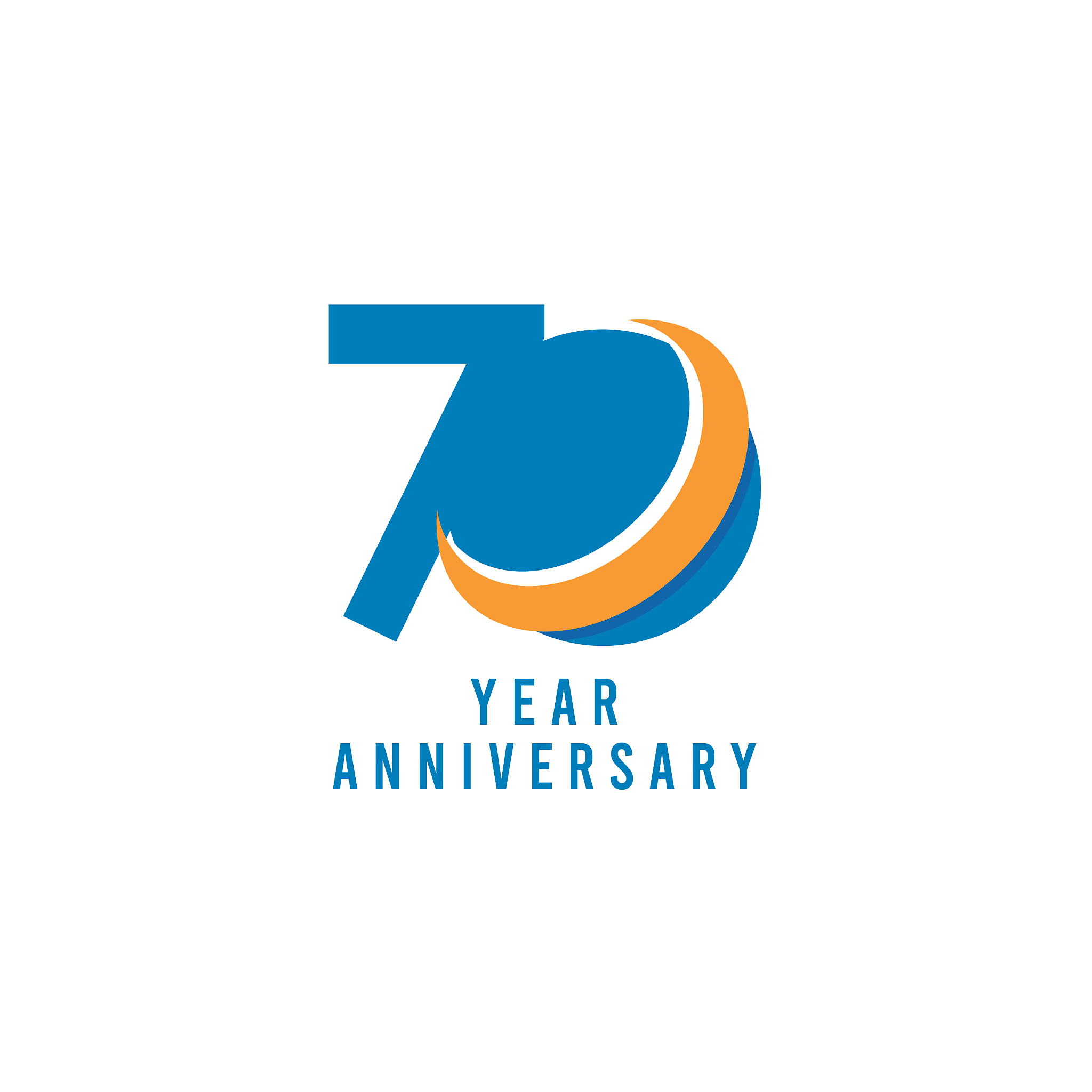 70 years anniversary global template design