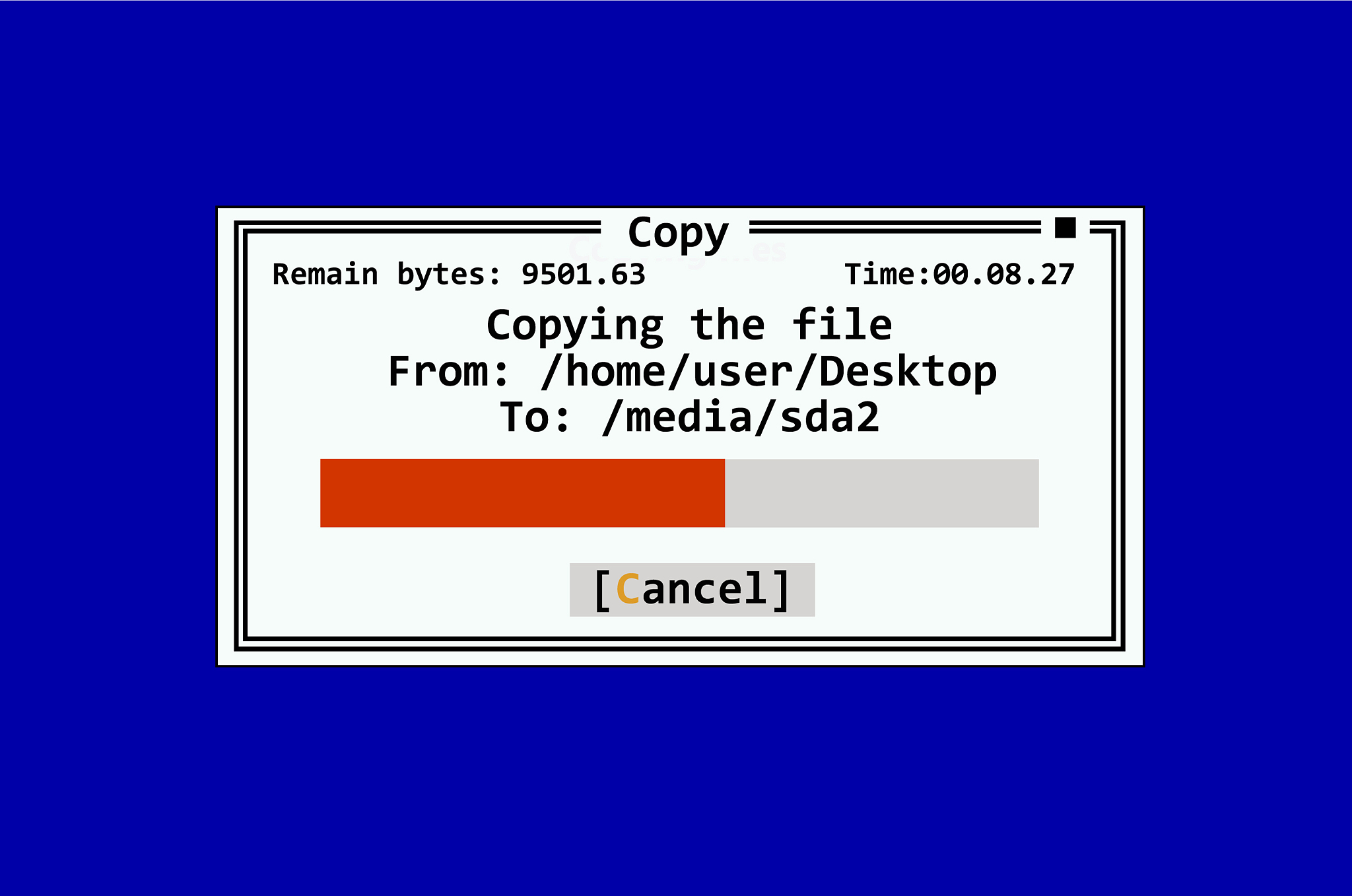 window copy files with progres bar of the old