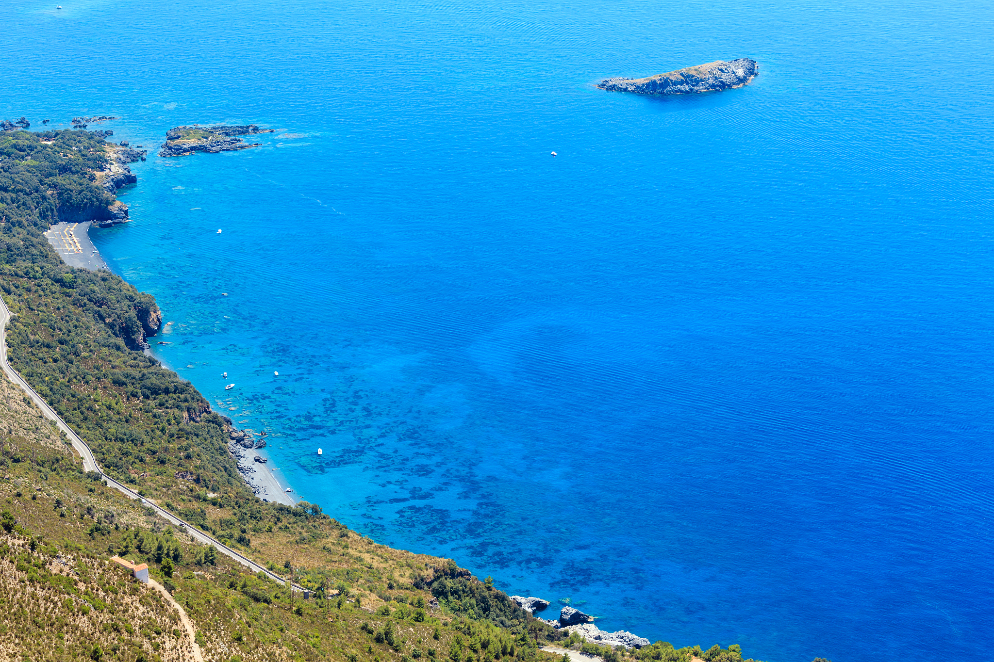 tyrrhenian sea coast near maratea, italy
