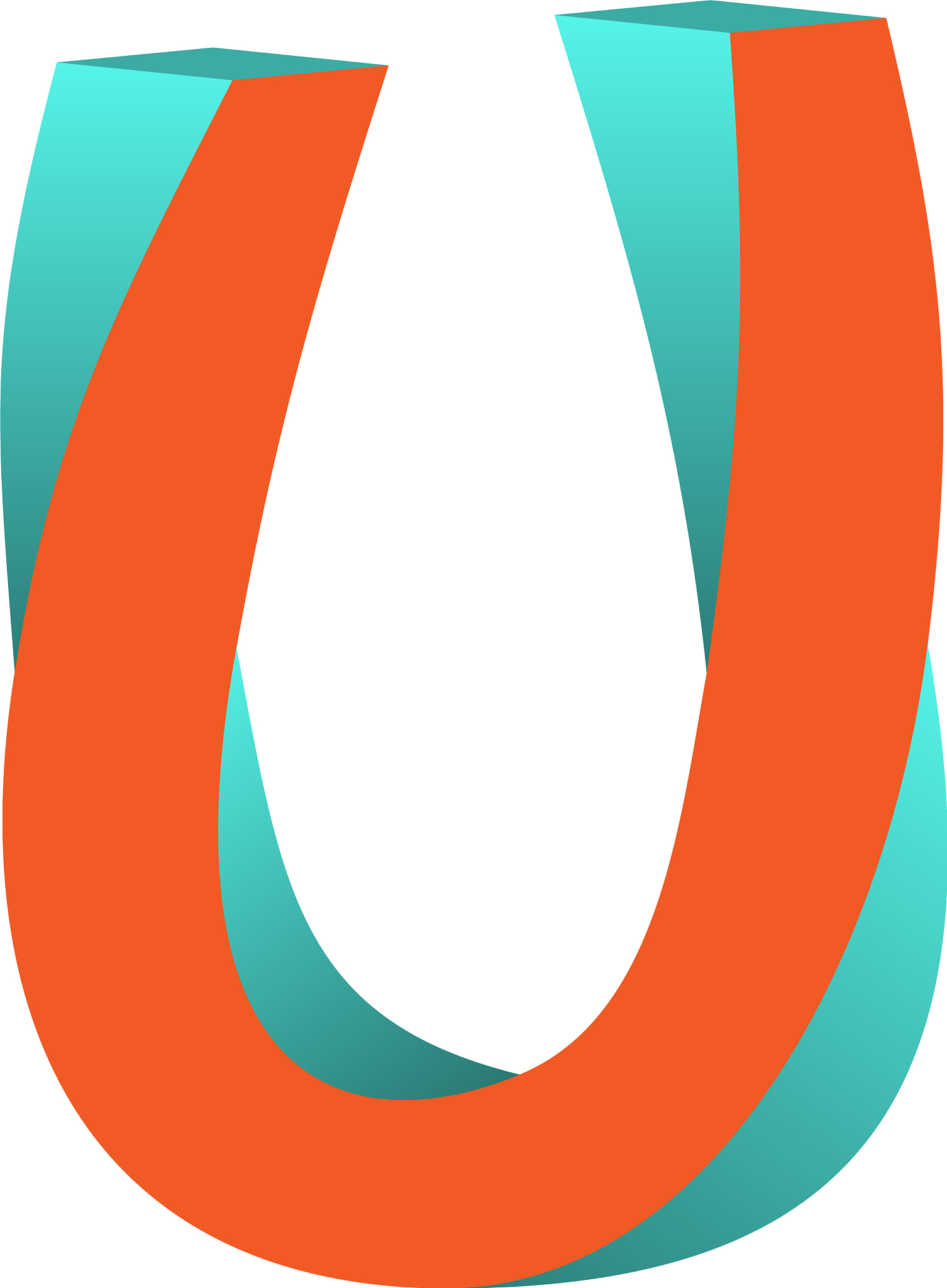 twisted letter u logo icon design template element
