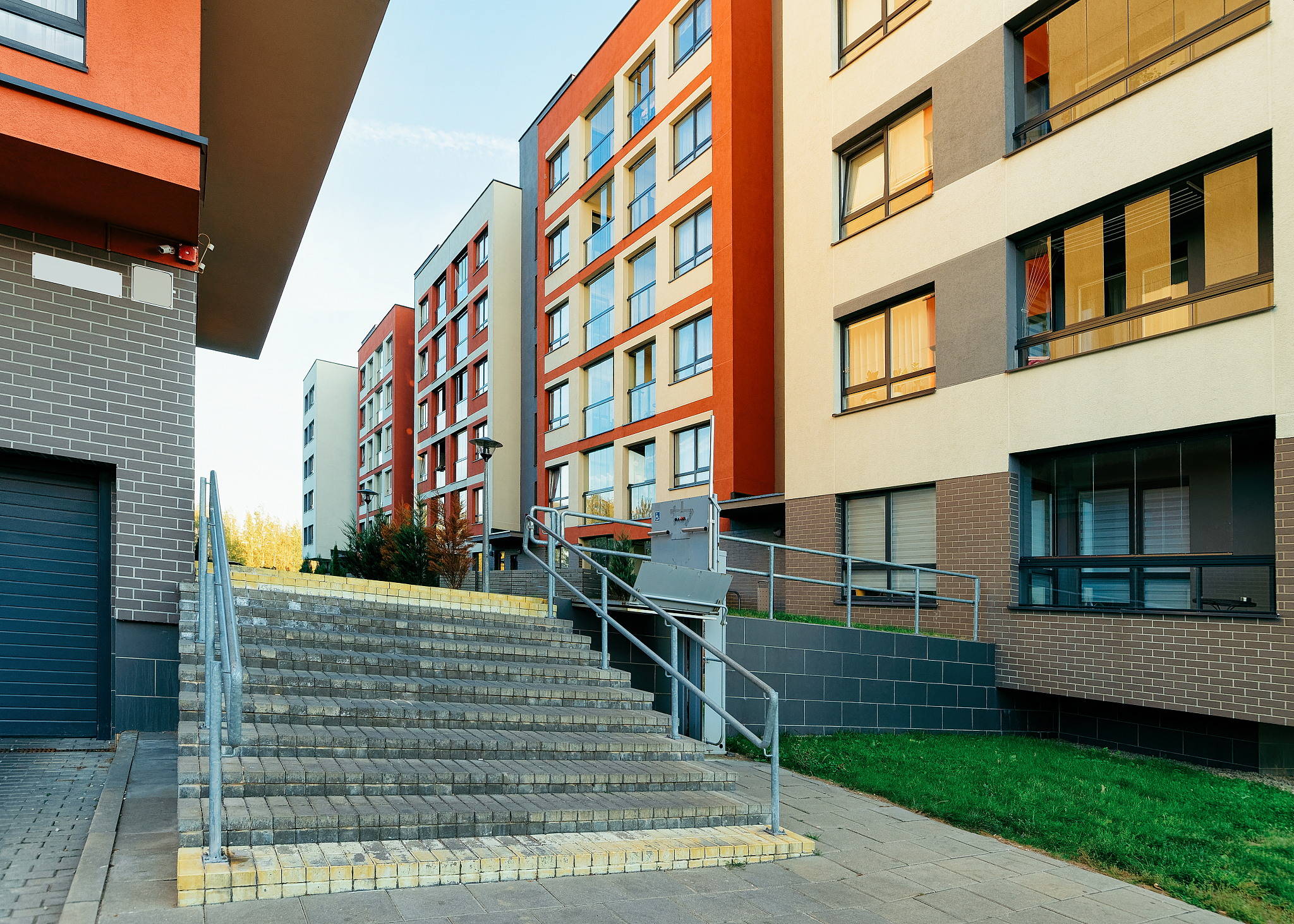 staircase at apartment modern house and home residential buildin