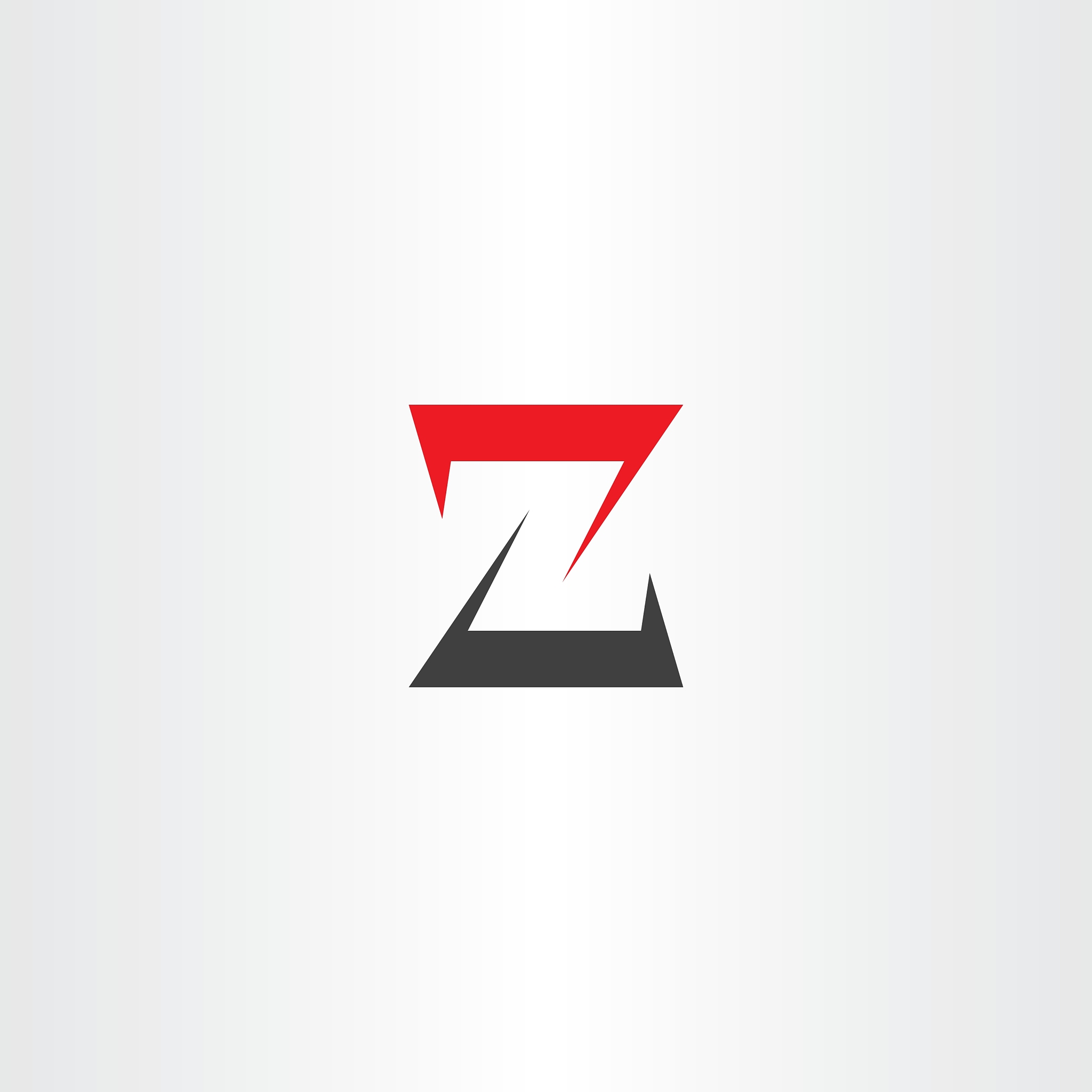 z letter z black red icon logotype sign