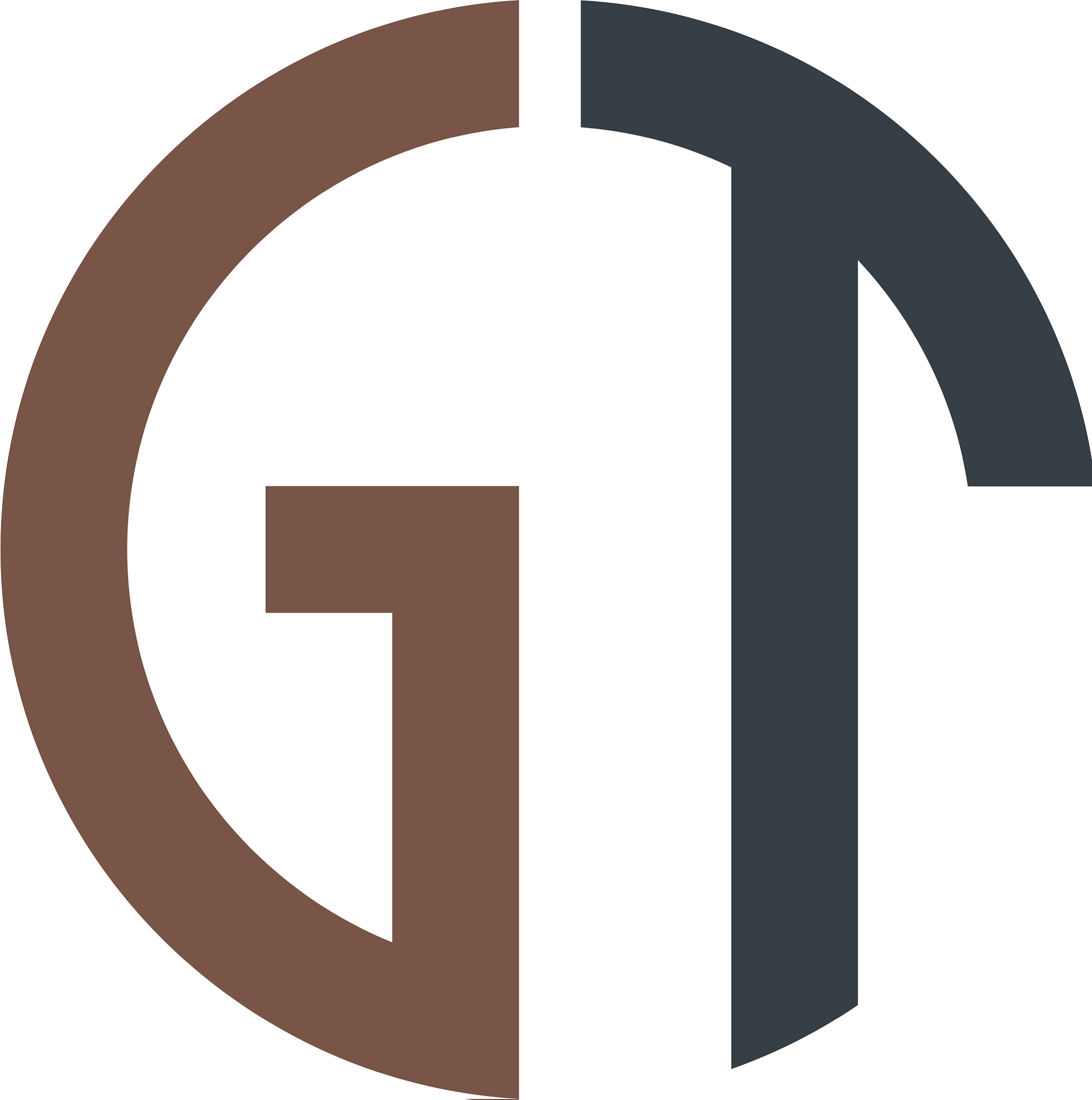 initial letter gt creative design logo
