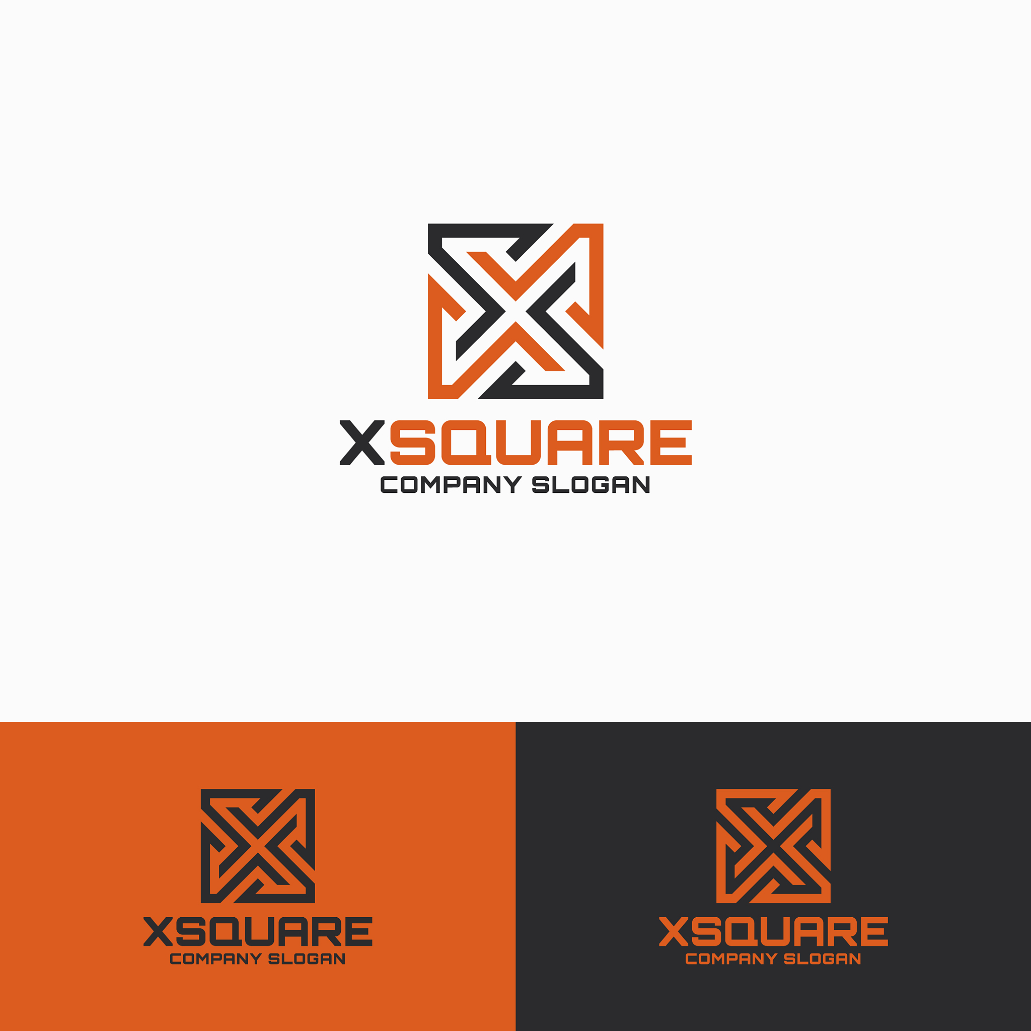 abstract cross square logo template