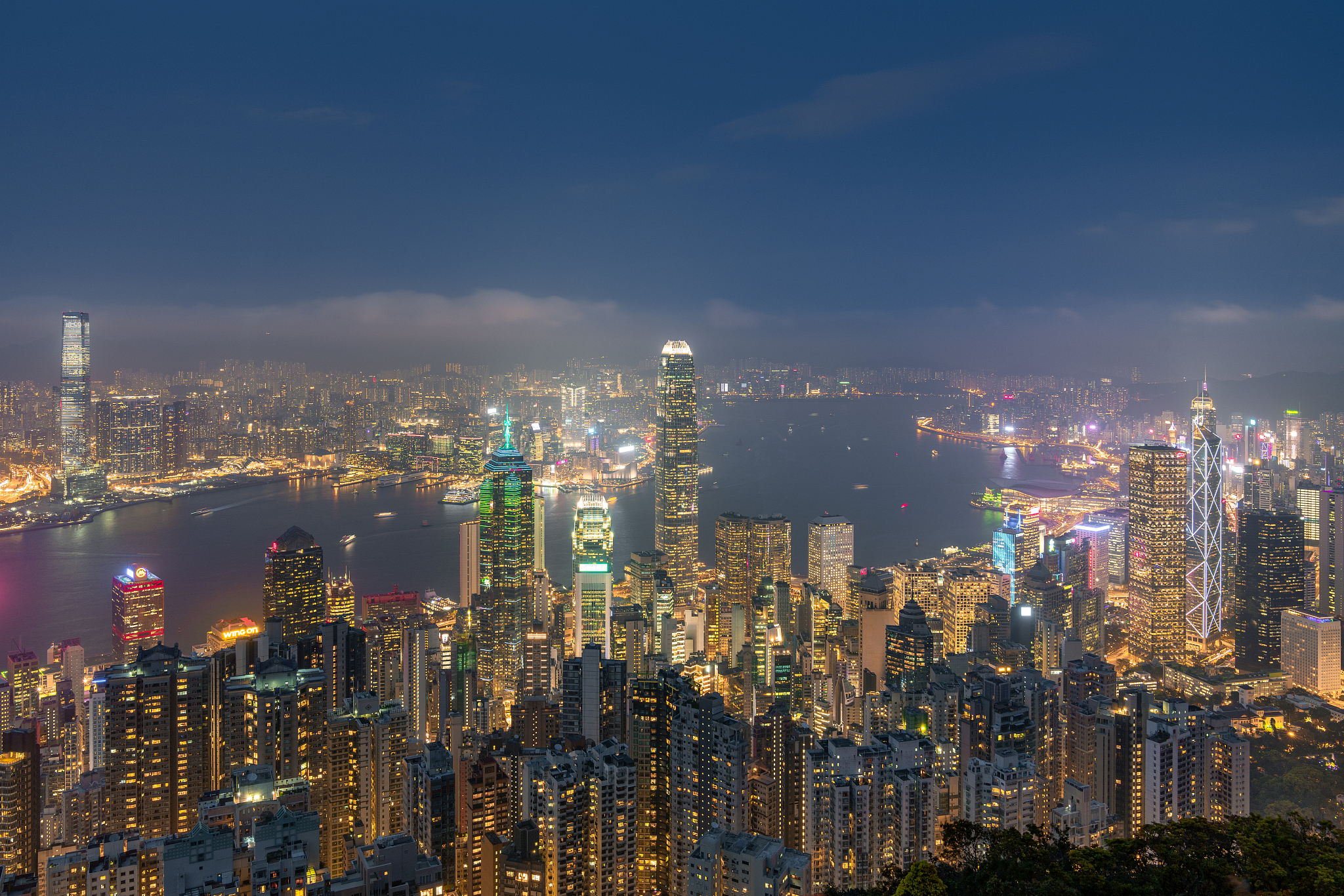 香港维多利亚城市全景