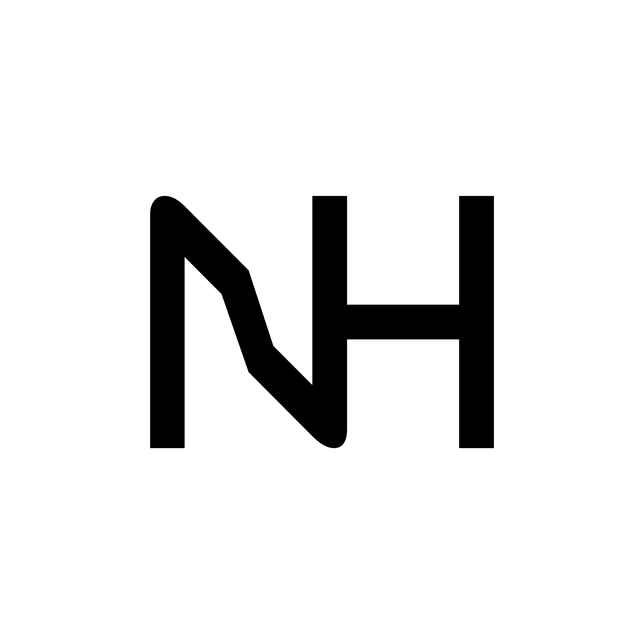 initial letter nh logo design template creative