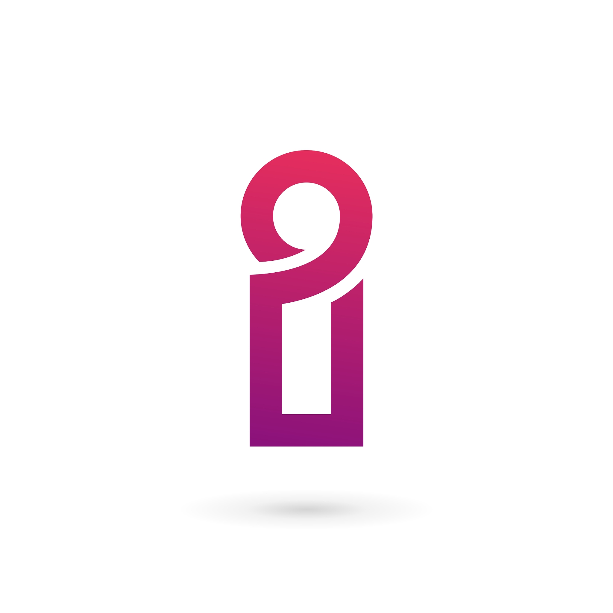 letter i logo icon design template elements