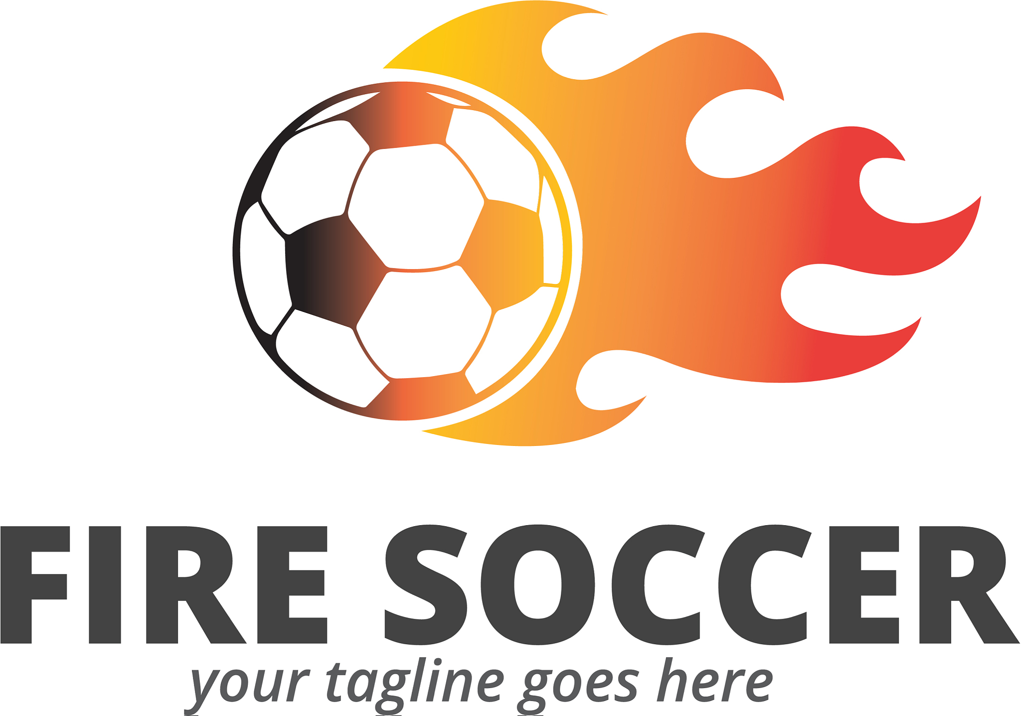 fire soccer logo