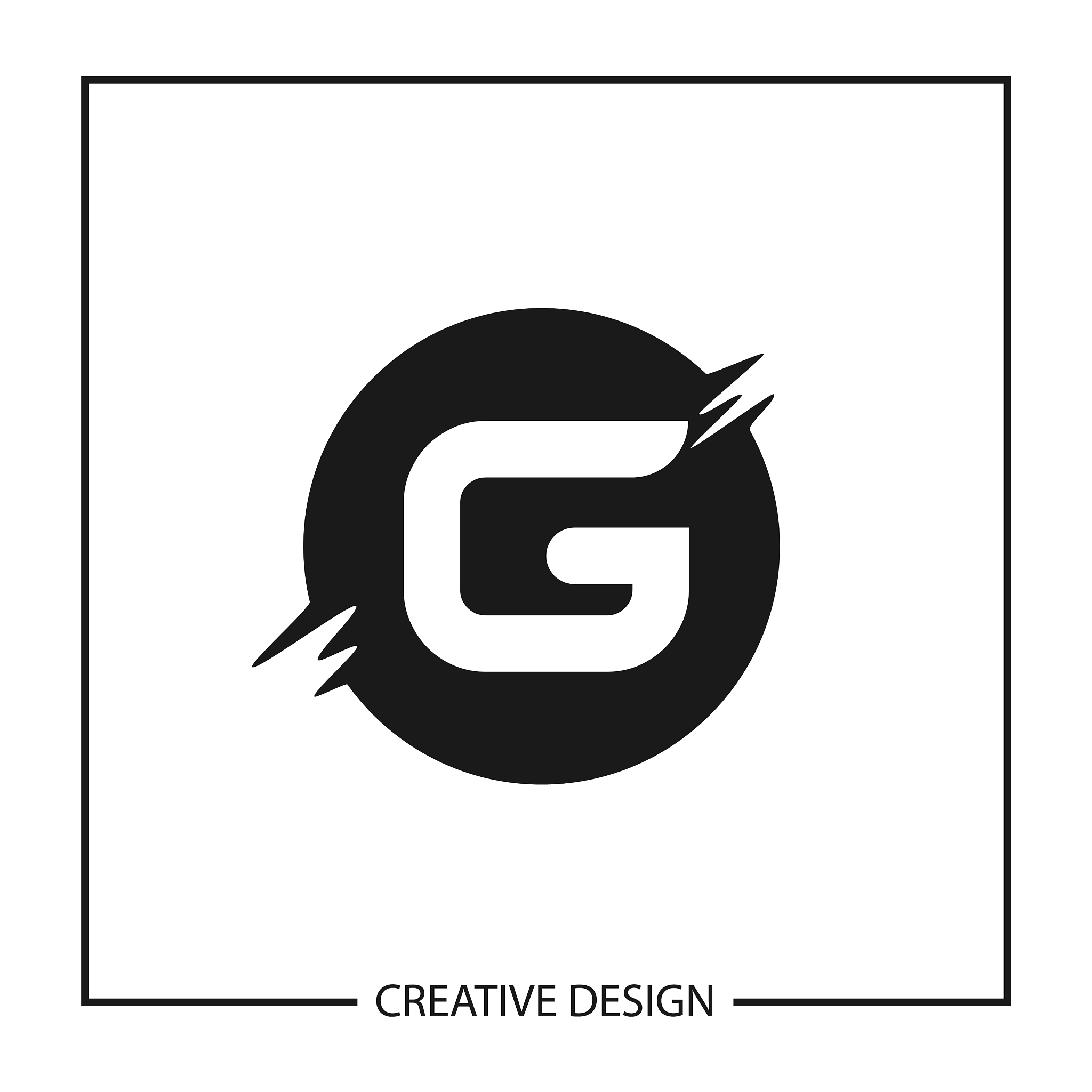 initial letter g logo template design