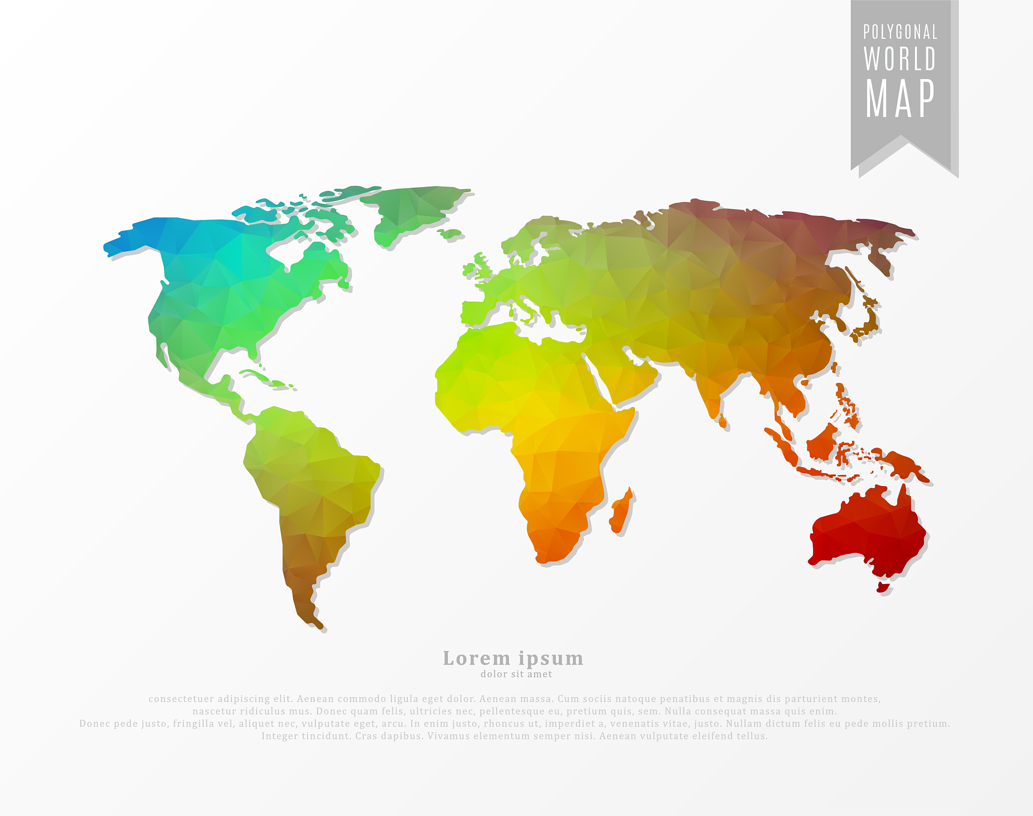 polygonal world map