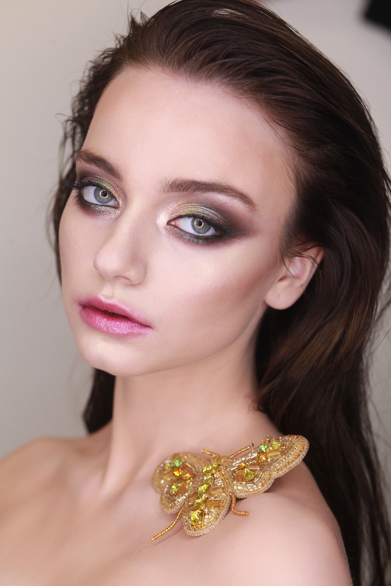 close-up of portrait of beautiful woman