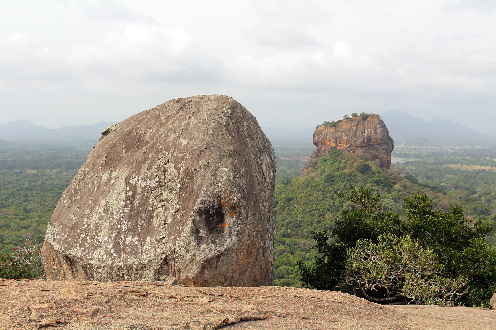 rocks and sigiriya - the lion rock-, as seen from pidurangala ro