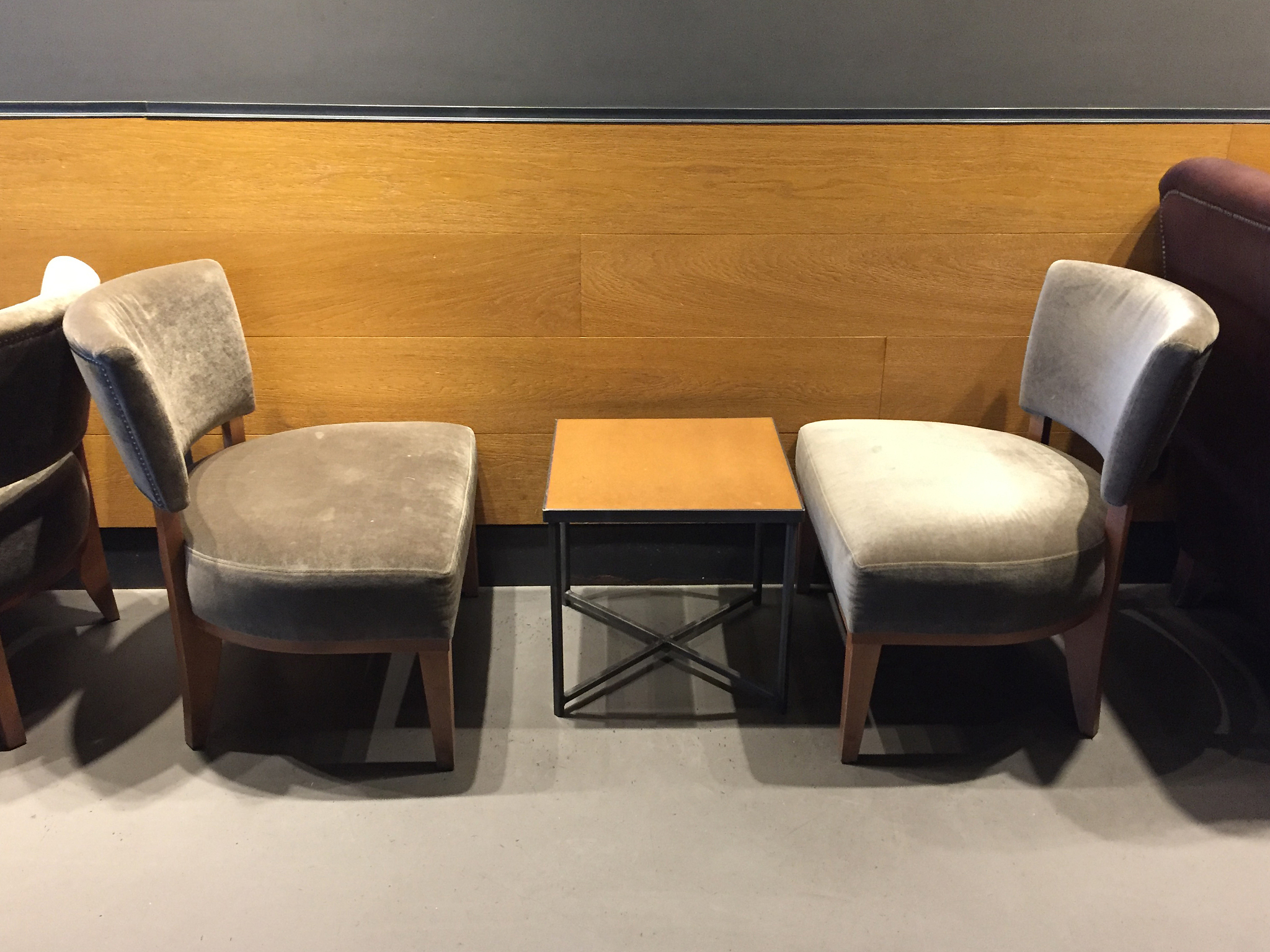indoor cafe decoration, empty seats and table