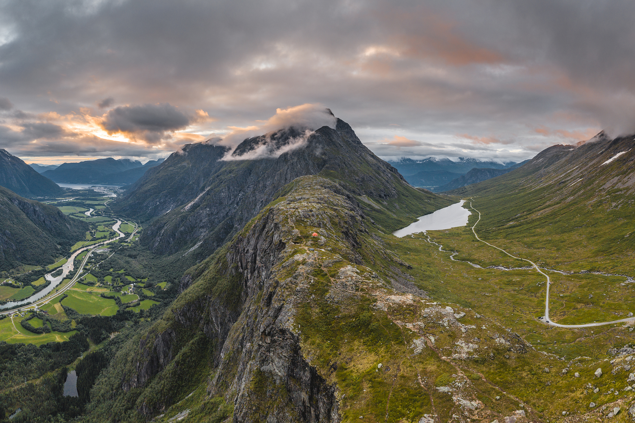 romsdal ridge, romsdalen valley, norway