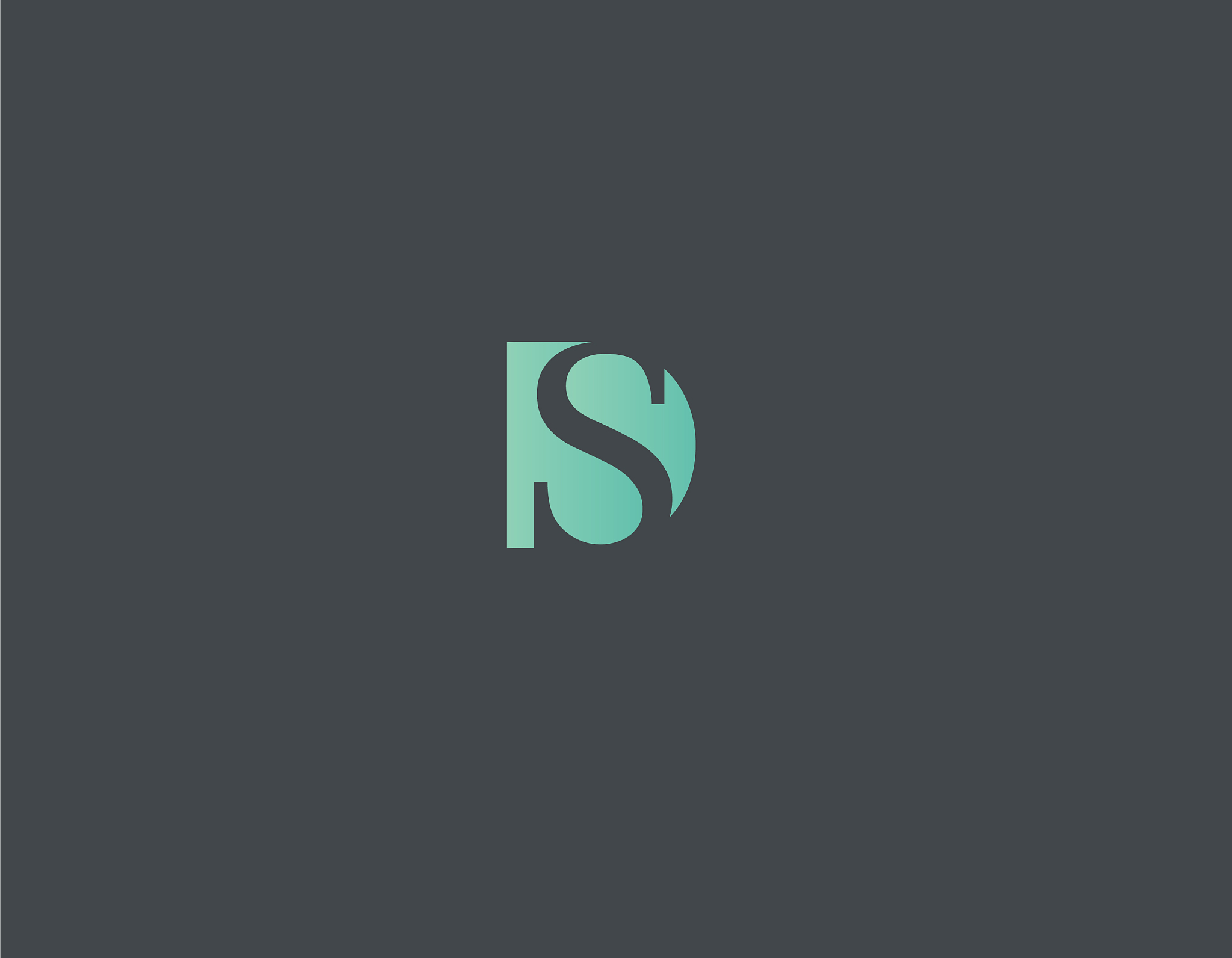 creative abstract green logo sign silhouette of