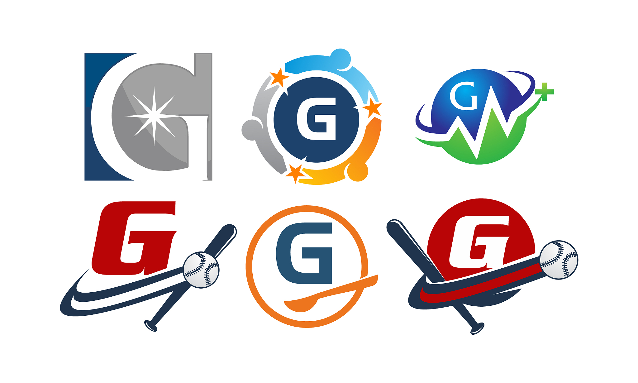 logotype g modern template set