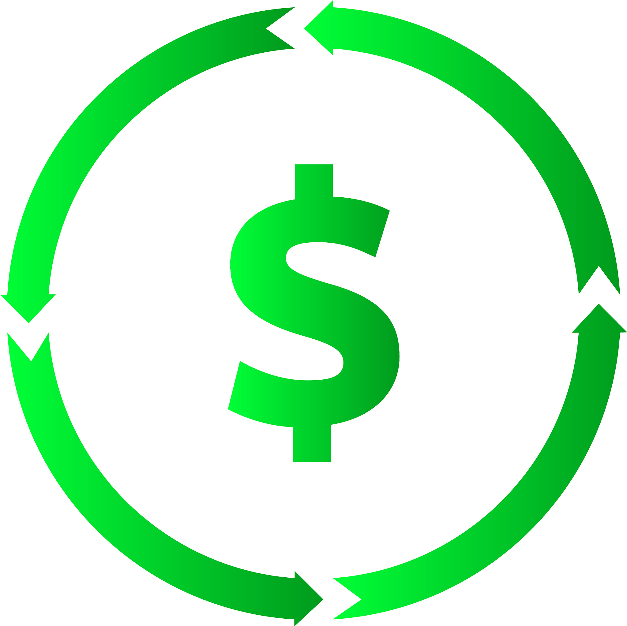dollar turnover icon