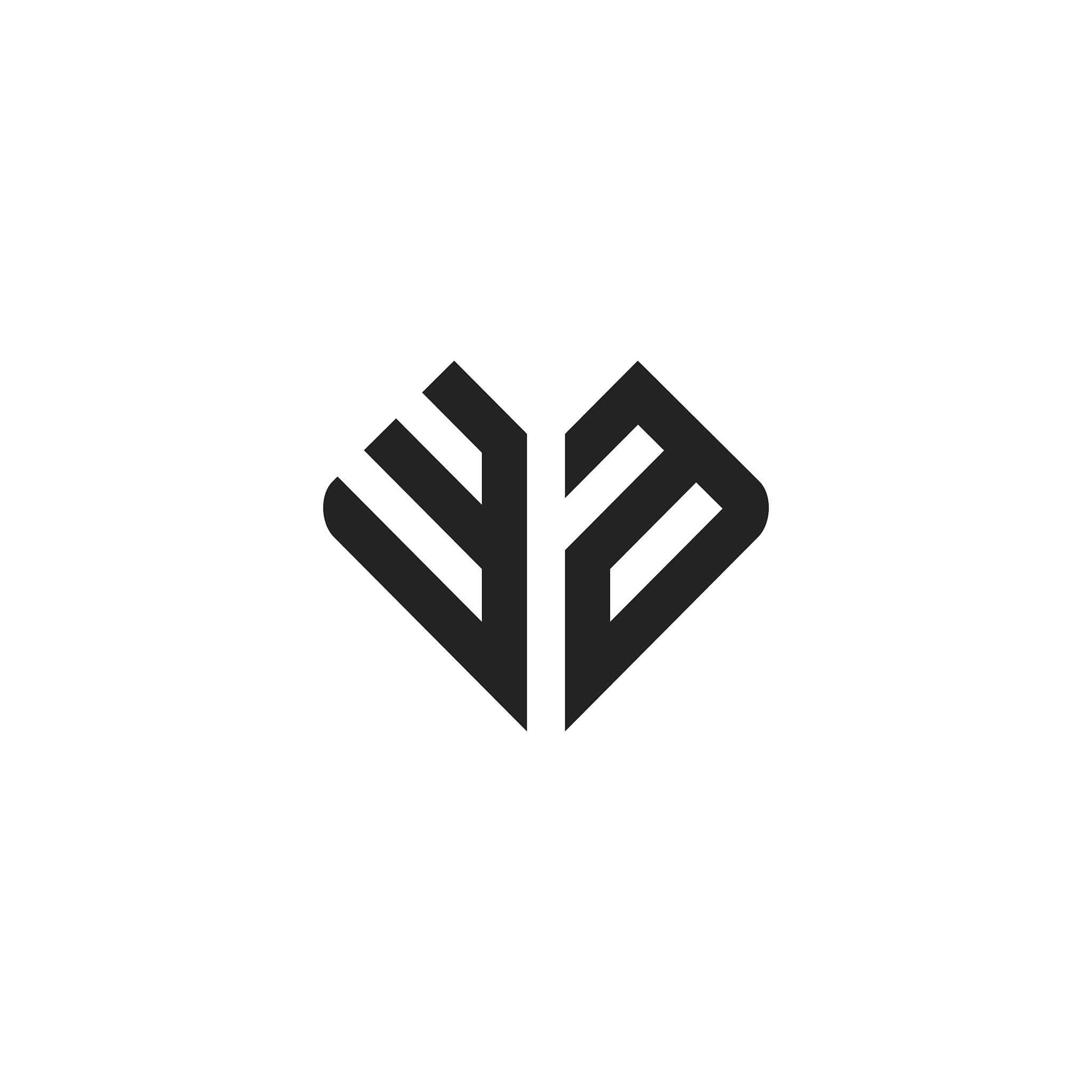 wa letter logo icon design template elements