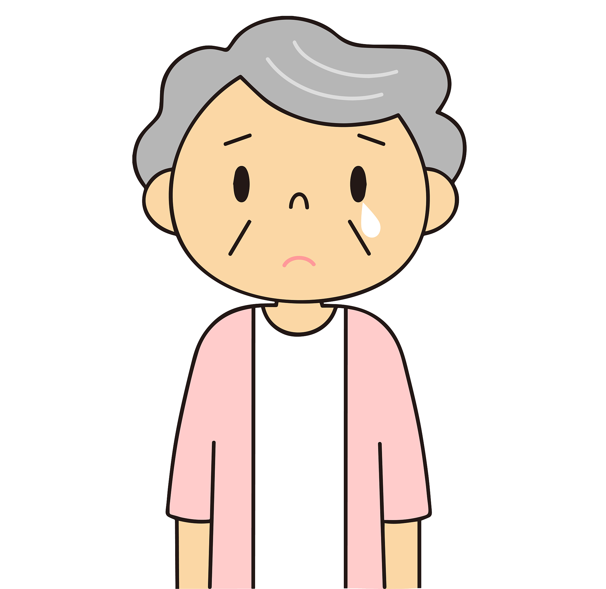 the gesture of a senior woman and various movements