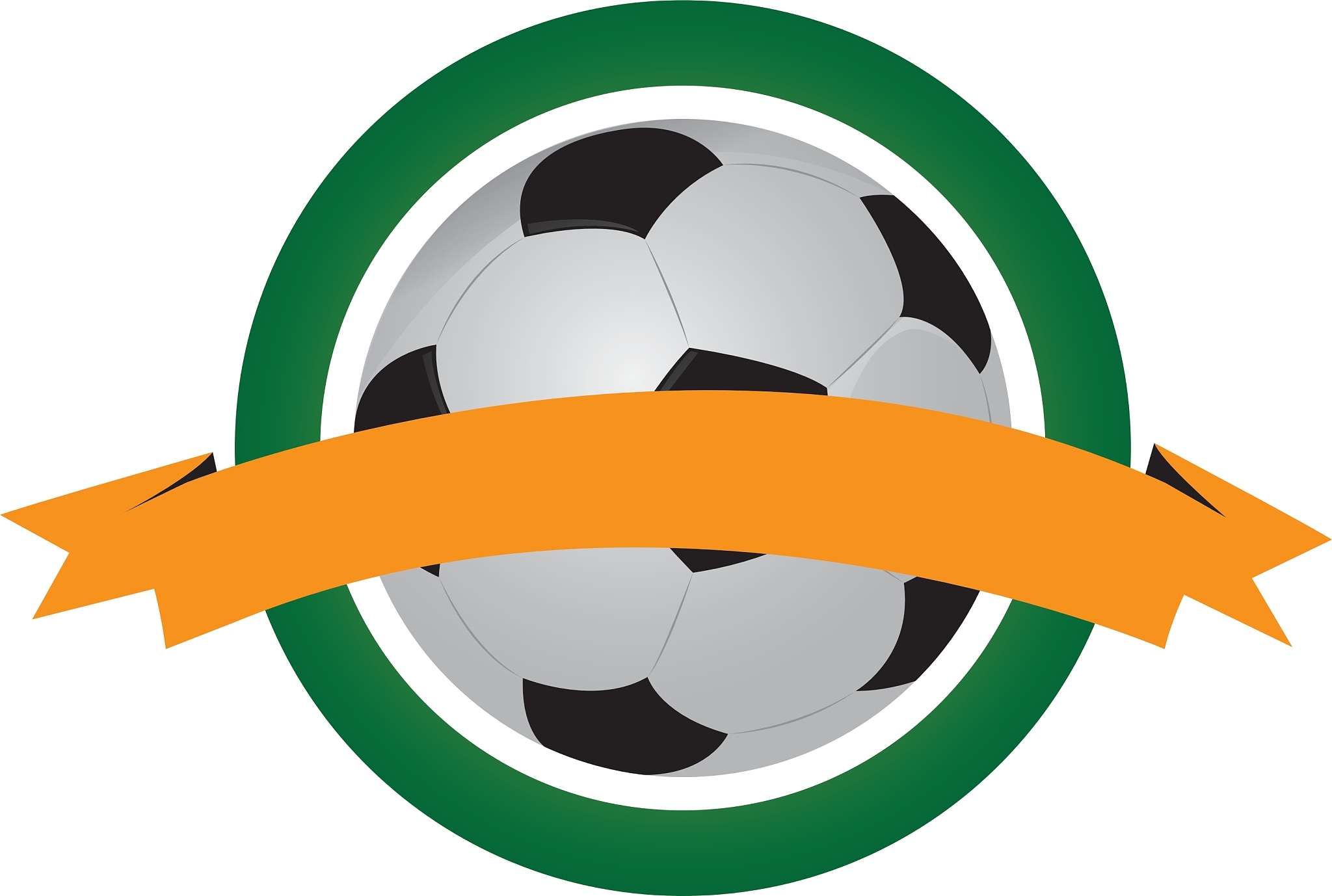 isolated soccer emblem