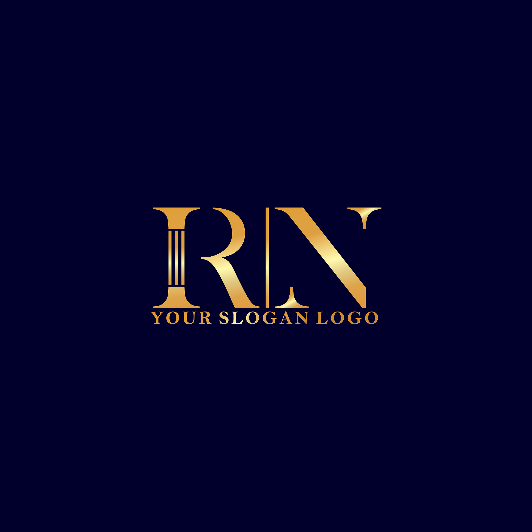 logo letter r and n