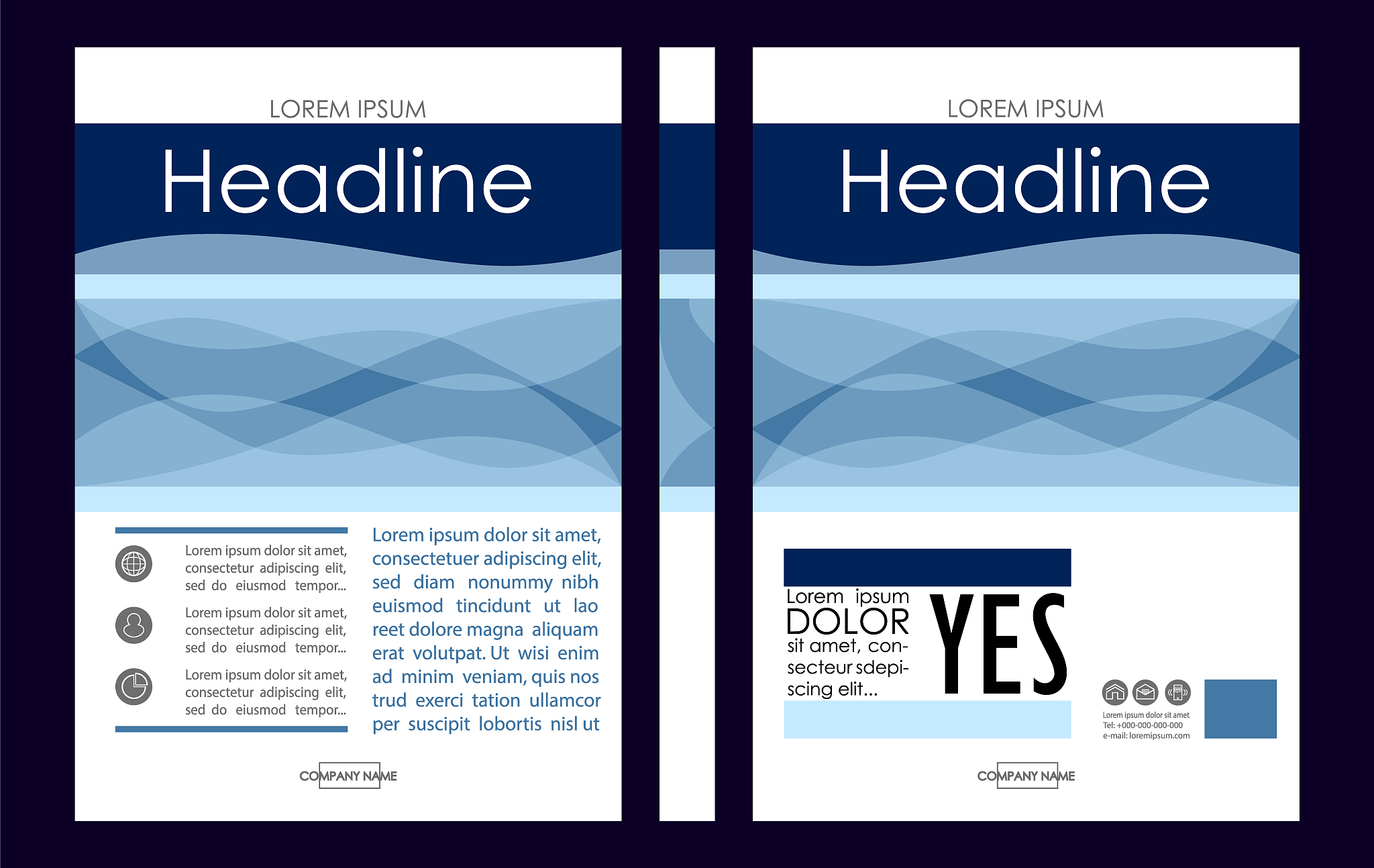 editable vector. a4 business book cover layout design template f