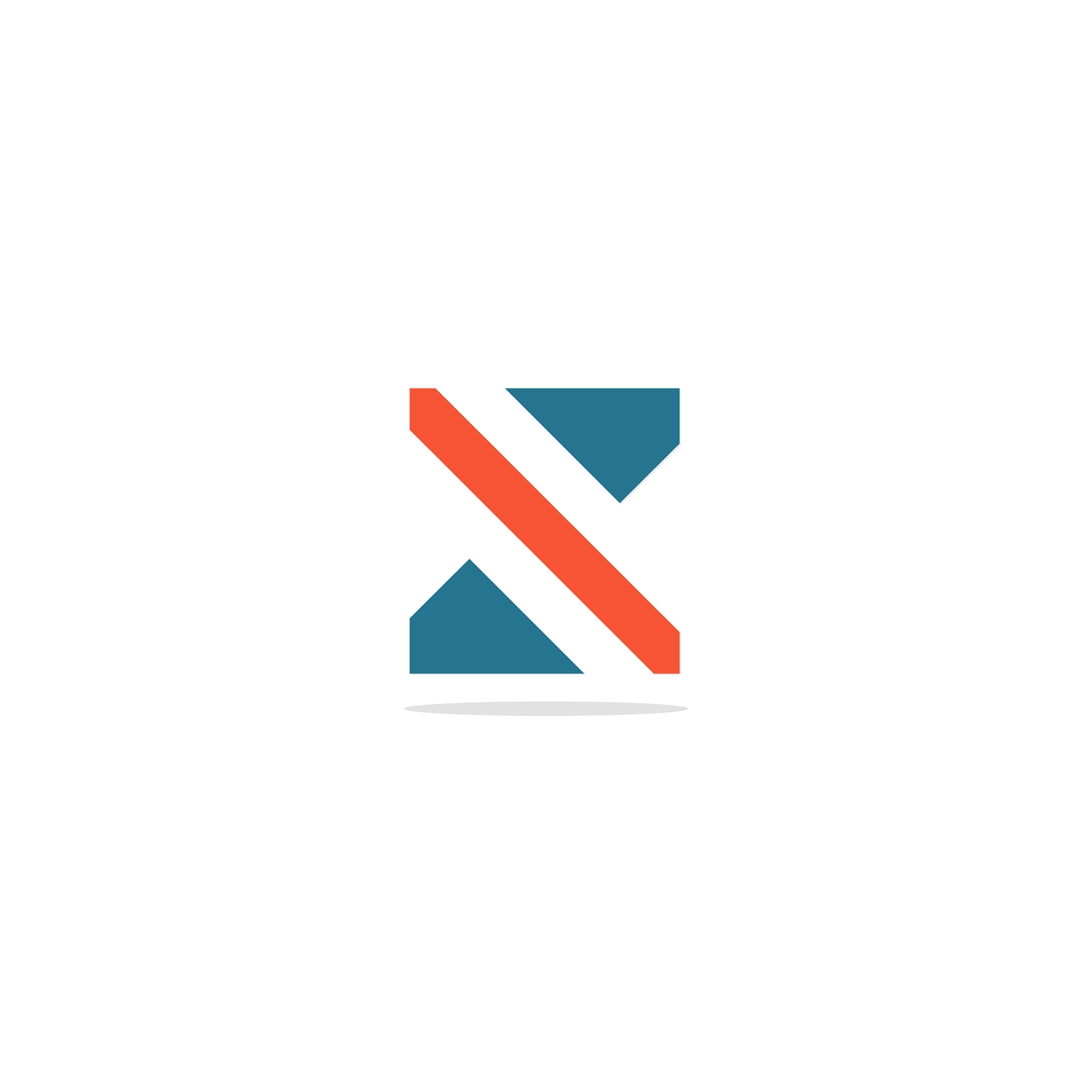 abstract shape line x initial logo