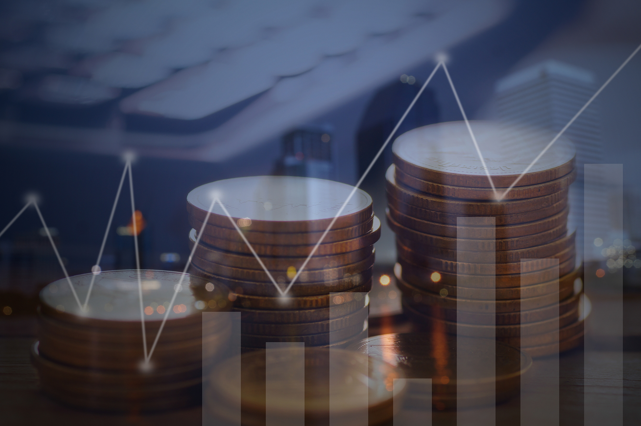finance, capital banking and investment concept, double exporsur