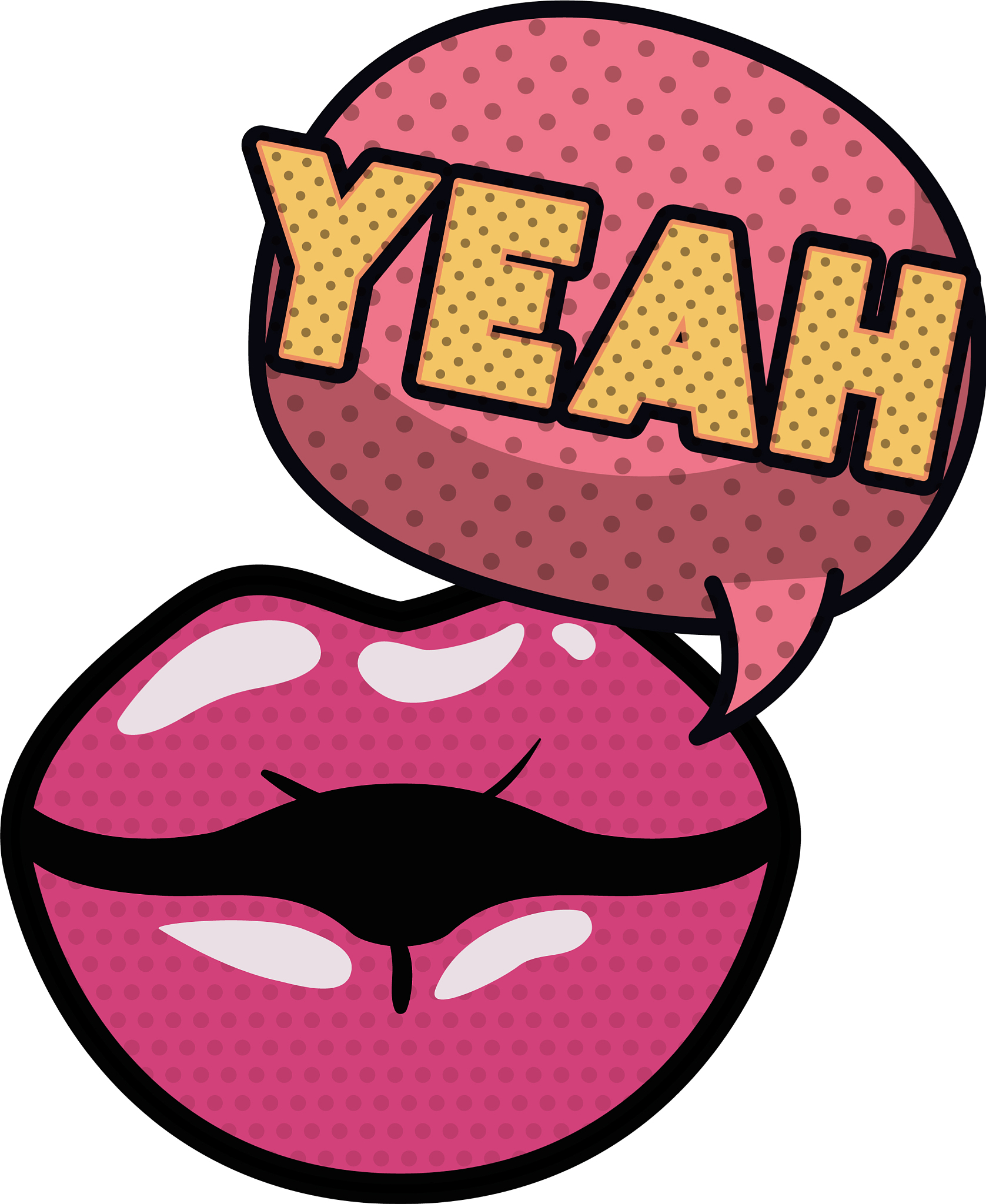 lips saying yeah avatar character