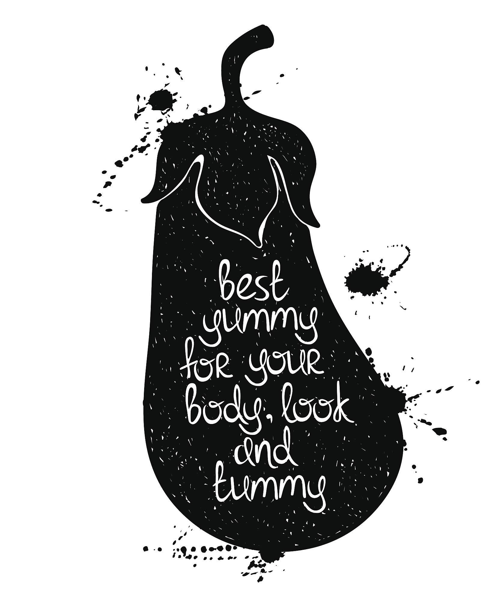 illustration of isolated black eggplant silhouette.