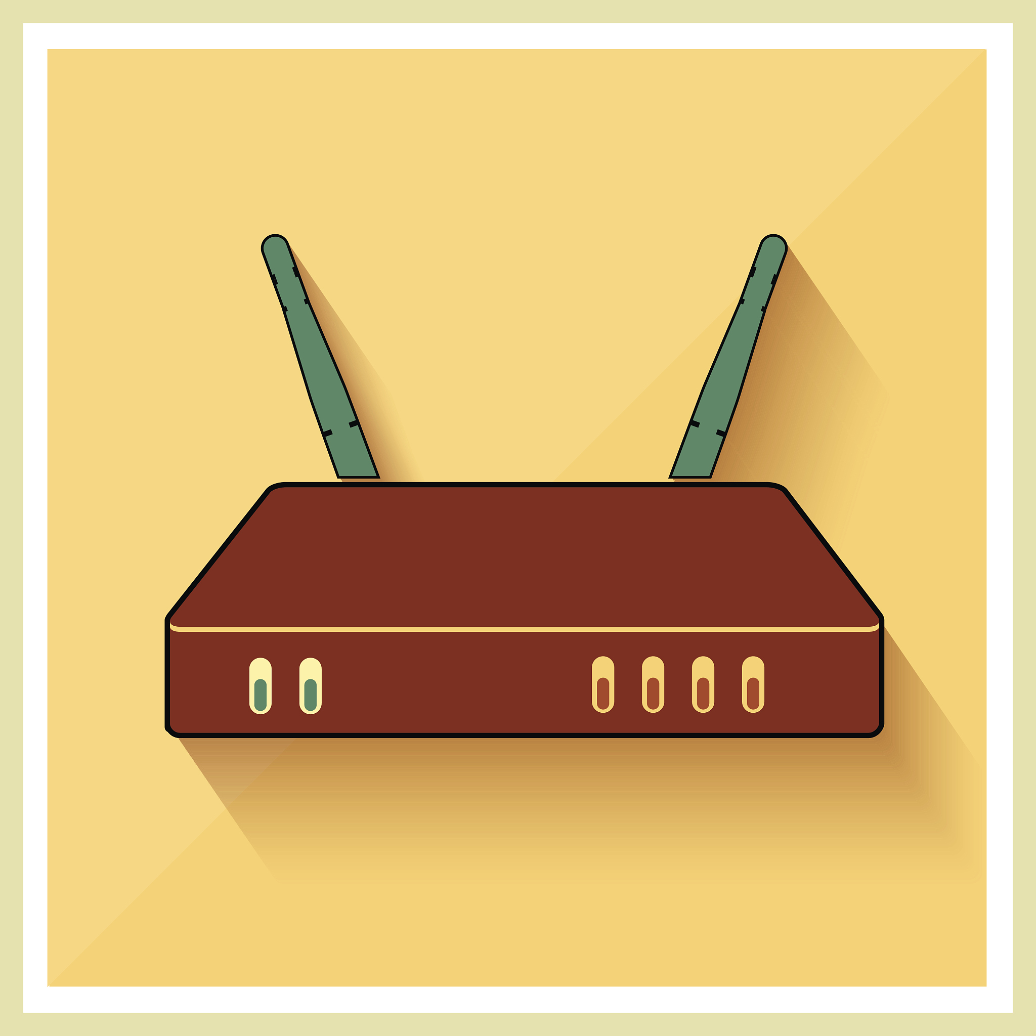 wi-fi router on retro background vector