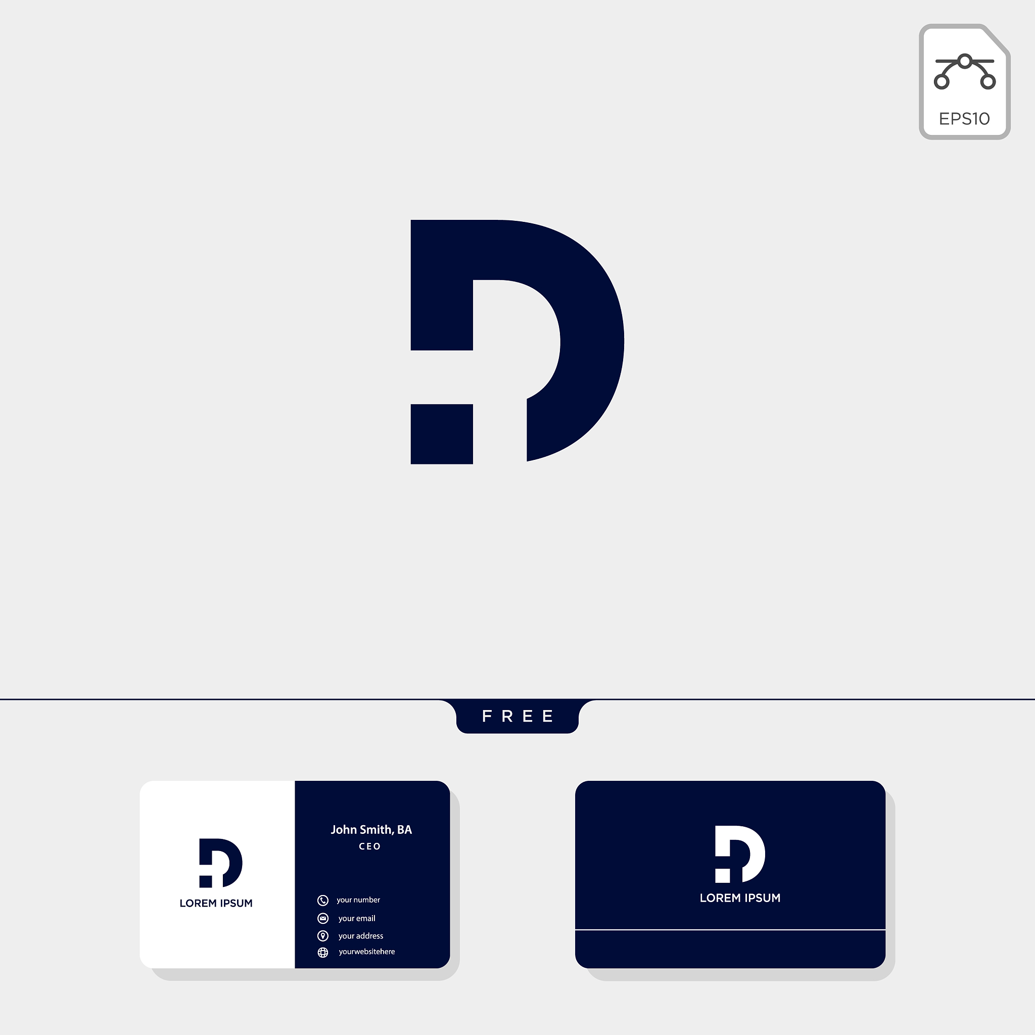 initial d logo template for technology business