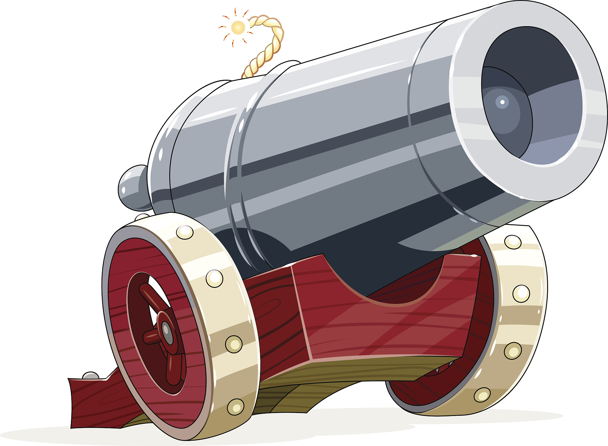 big vintage gun with core