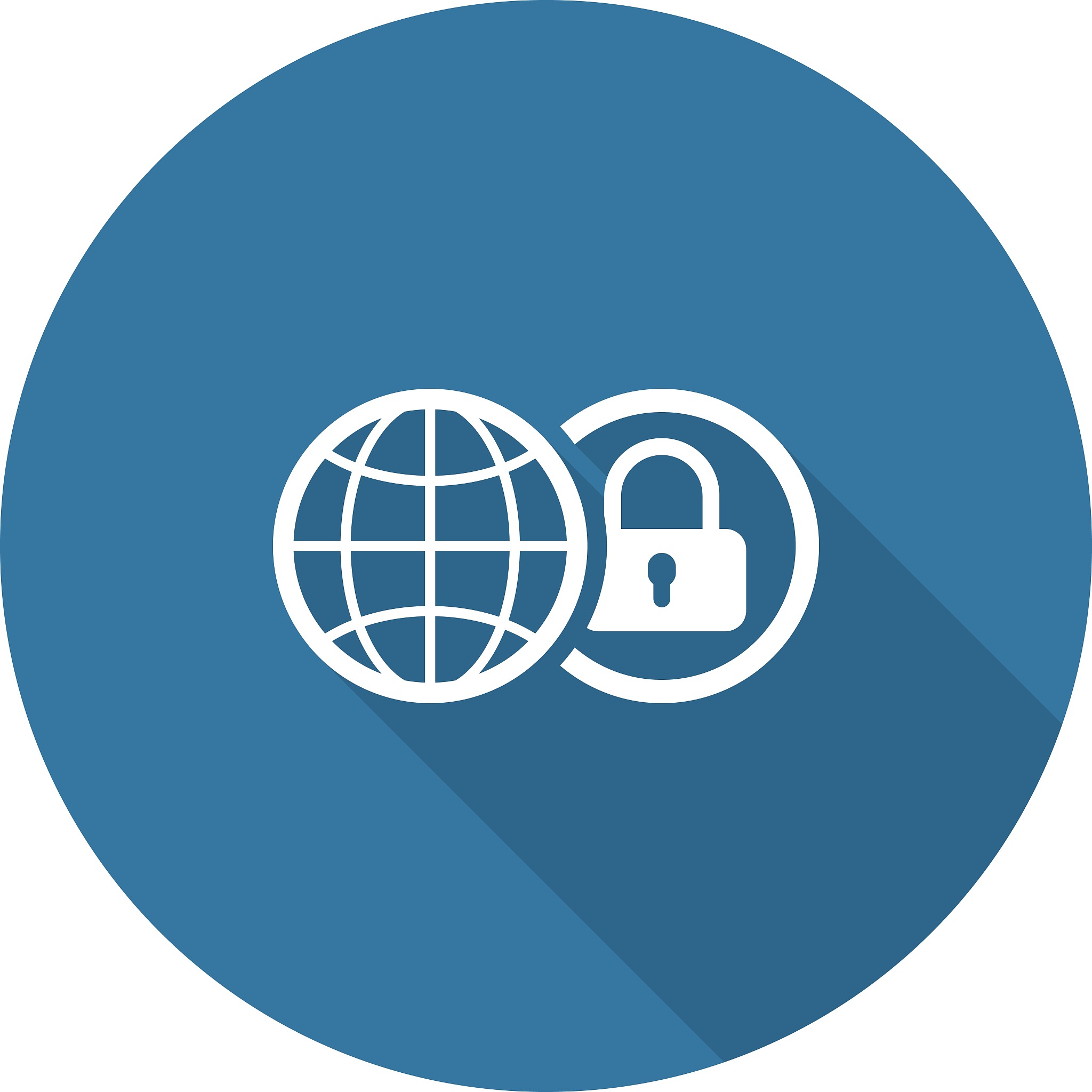 global security icon. flat design.