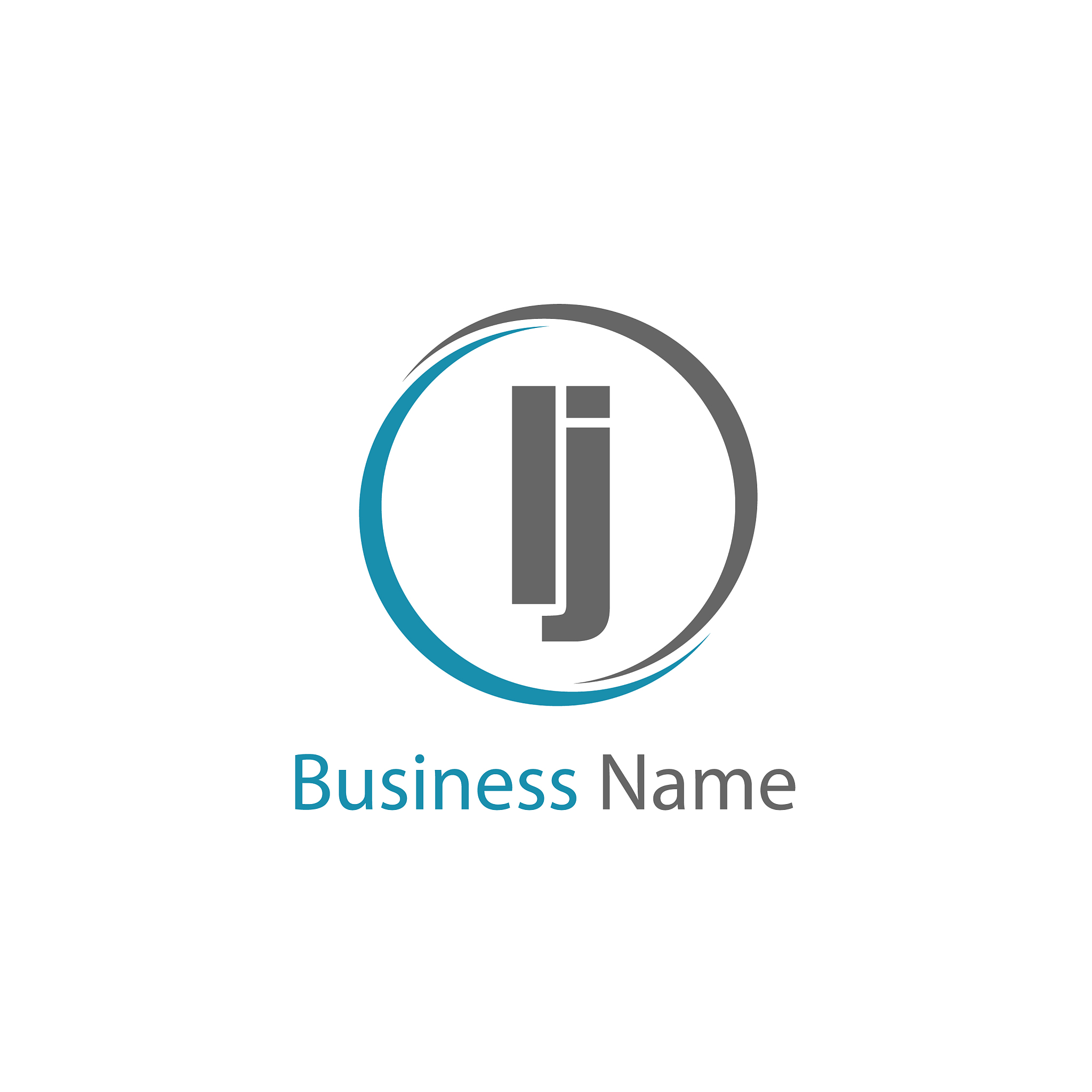 initial letter lj logo template design