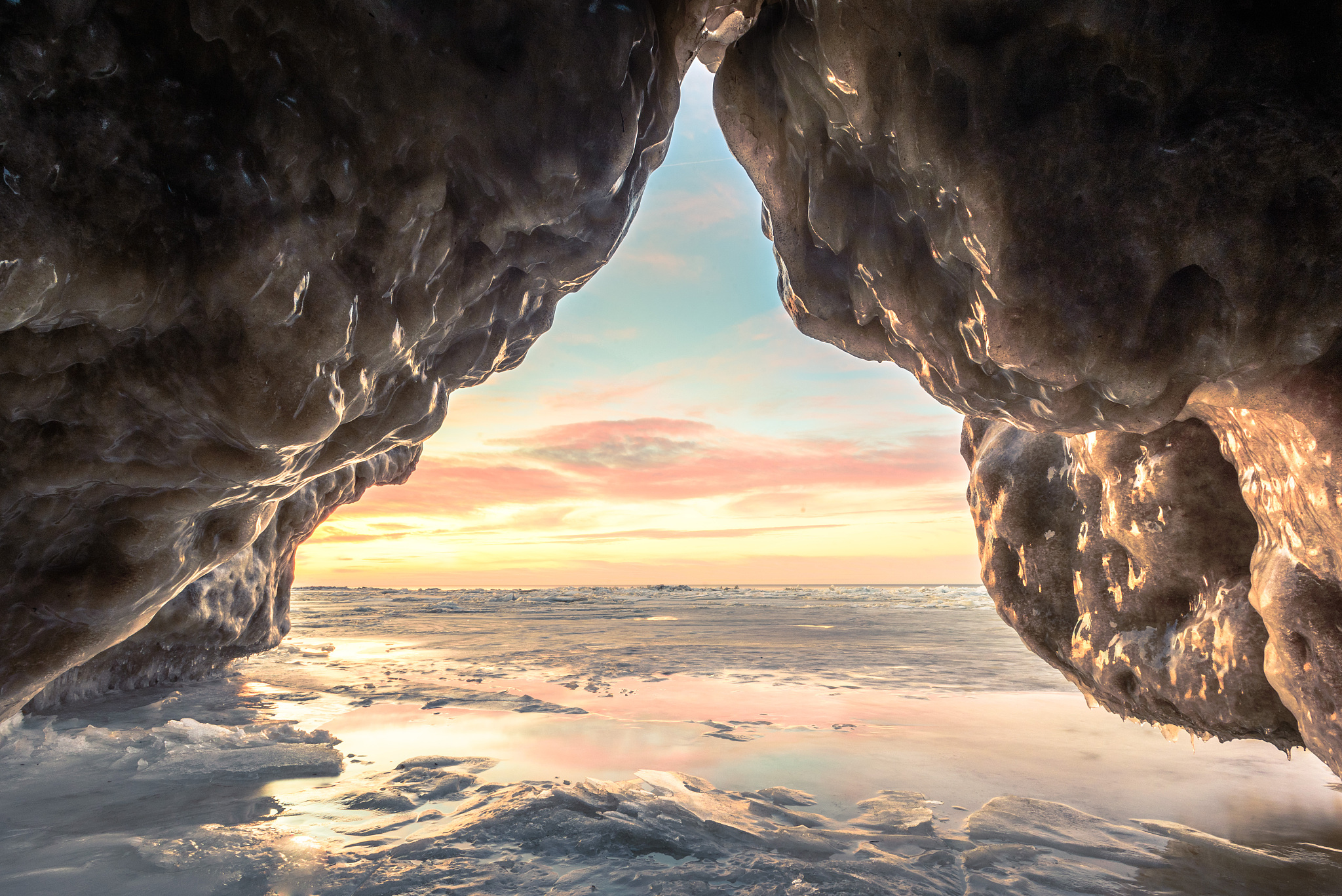 inside an ice dune