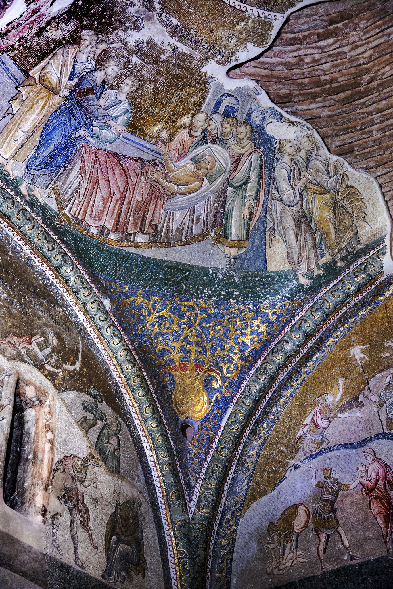 mosaic detail of st savior in chora church