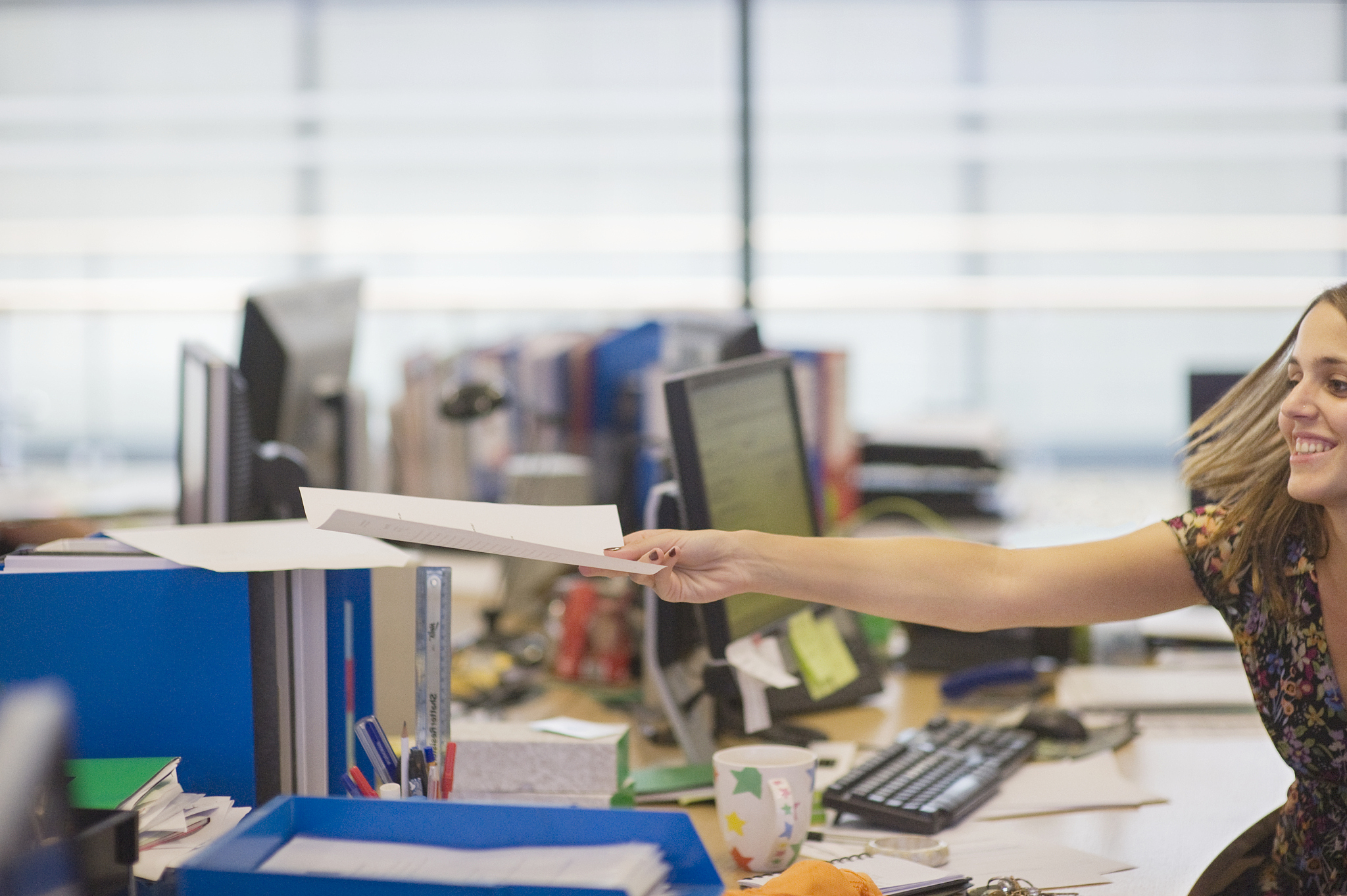 businesswoman working in office