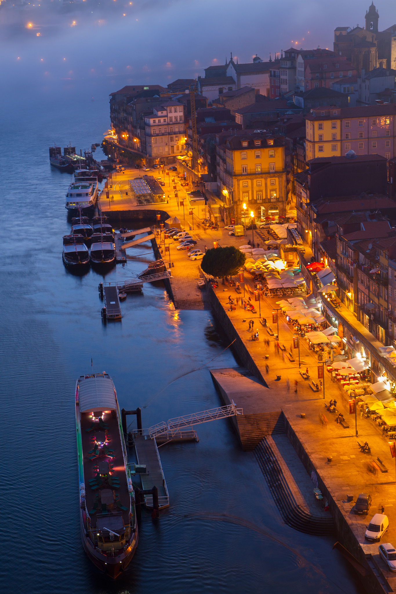 embankment in old town of porto, portugal