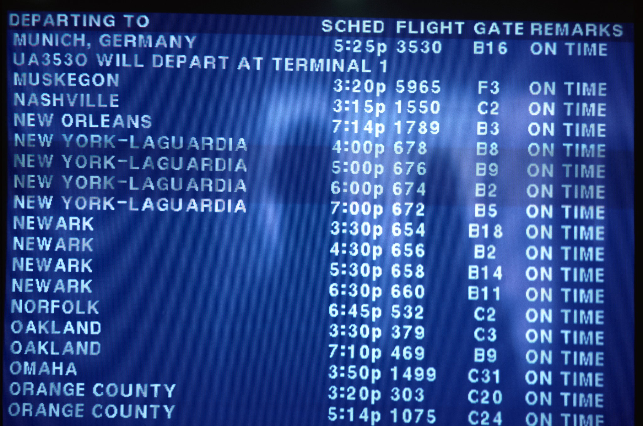 flight schedule