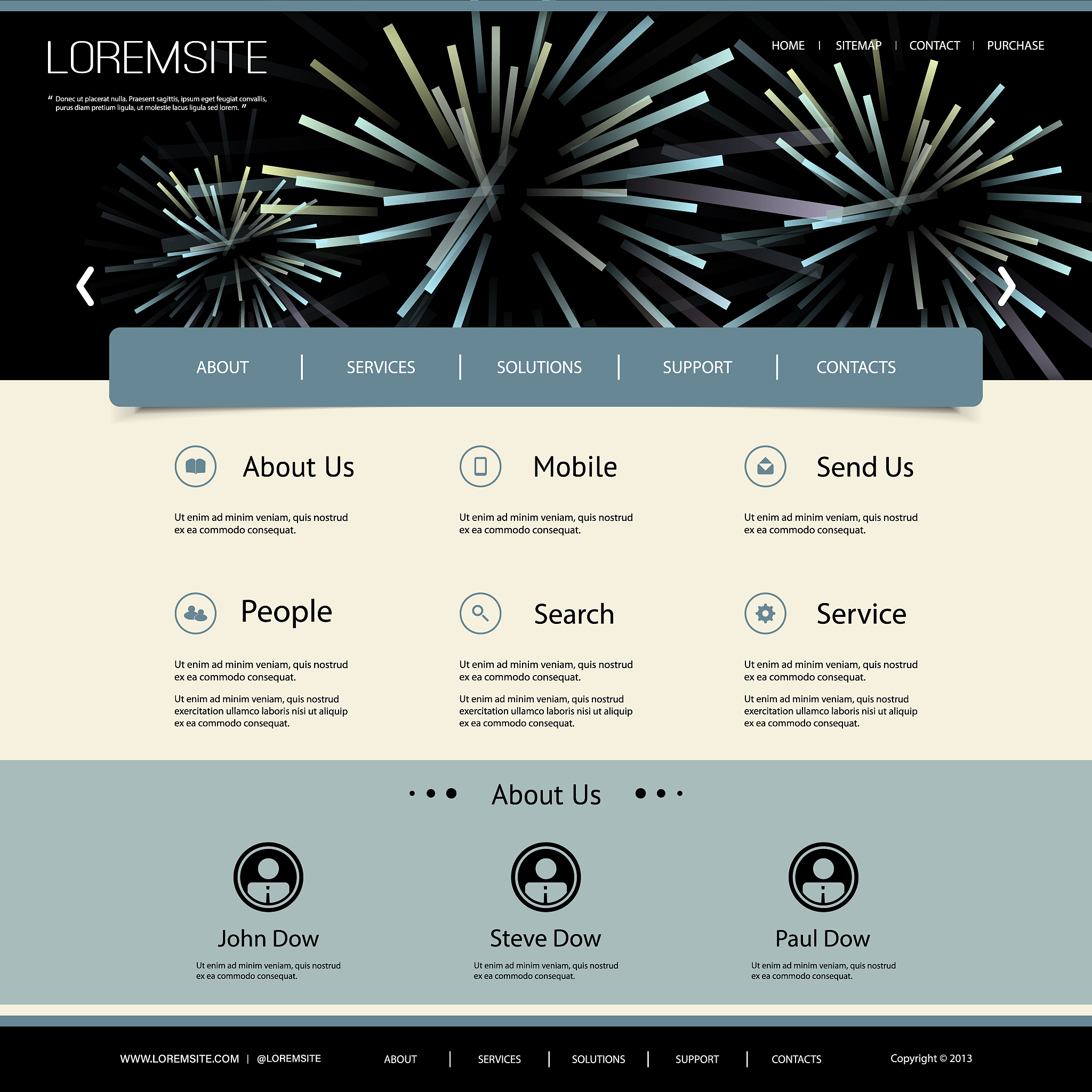 one page website template