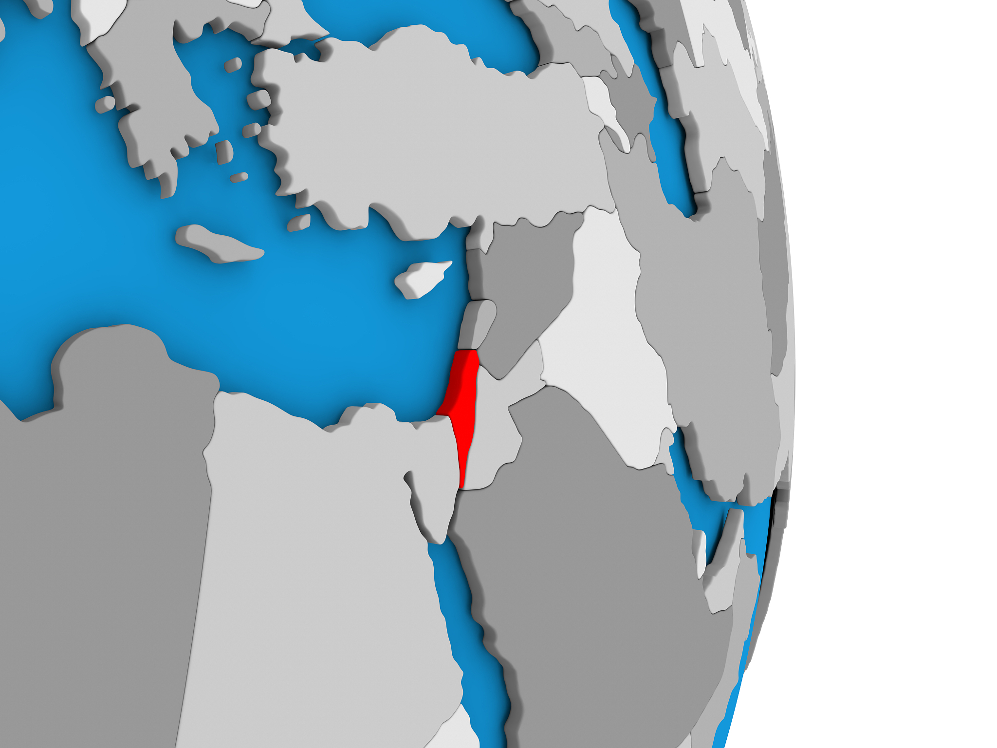 israel on globe