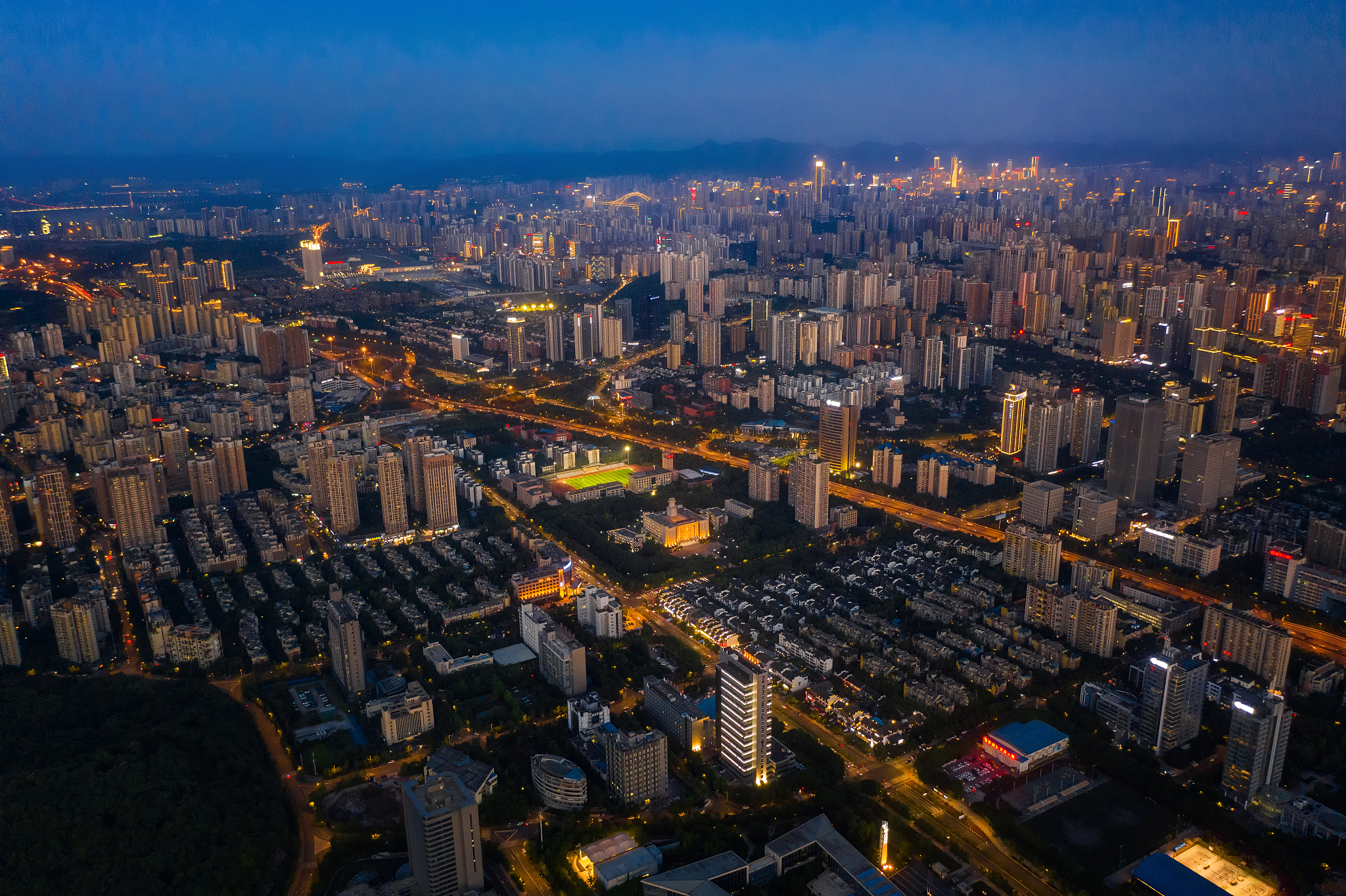 航拍重庆夜景