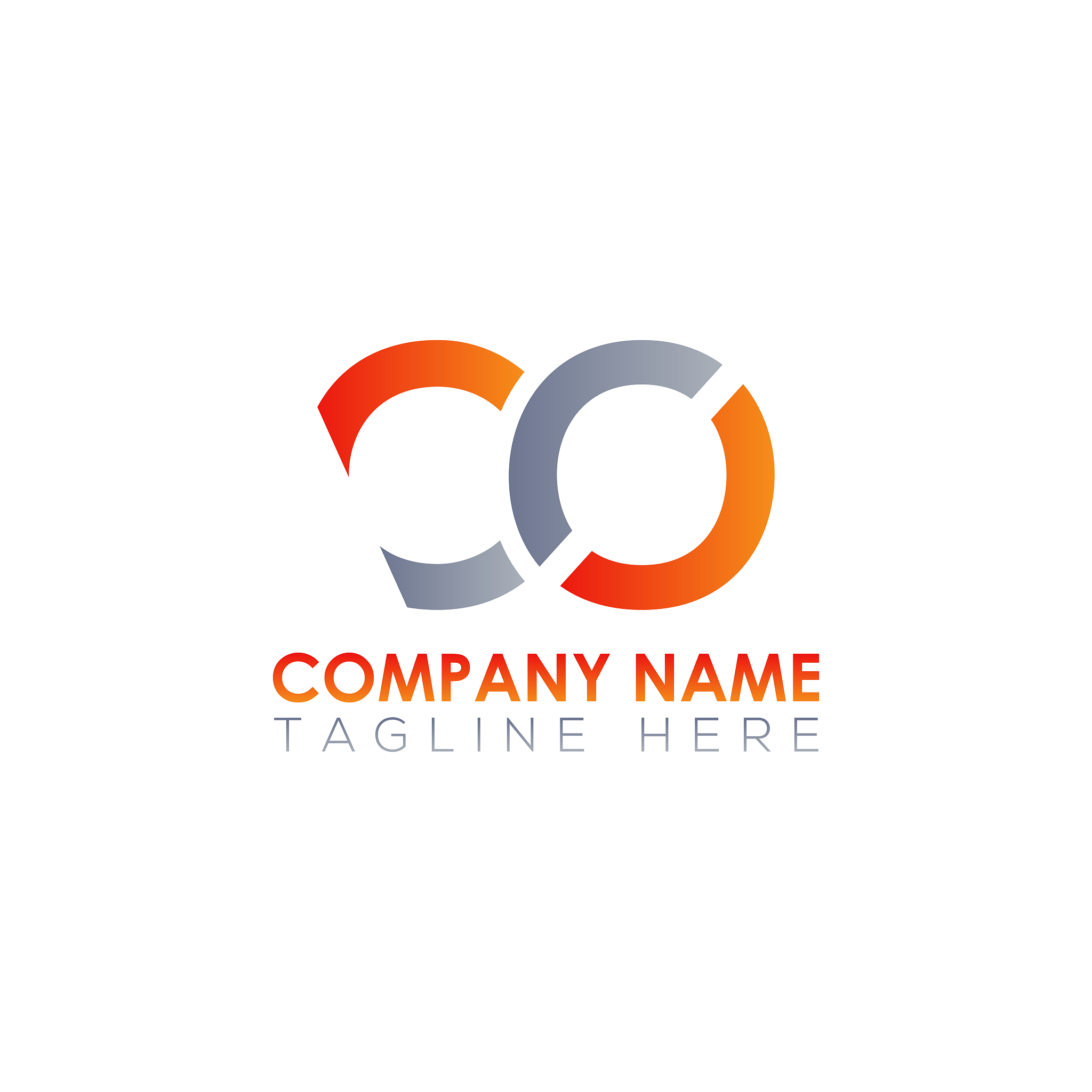 initial co letter logo vector template design. creative alphabet