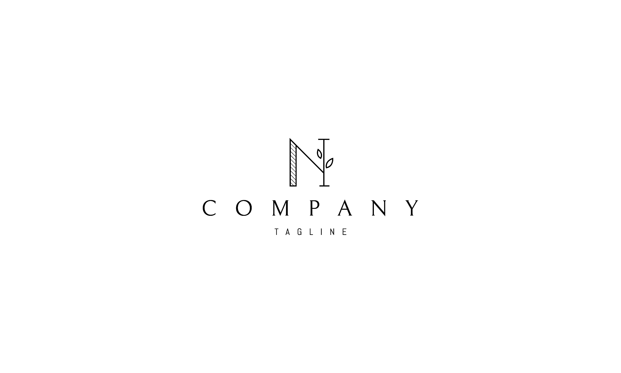 vector logo with the image of the letter n, which is decorated w