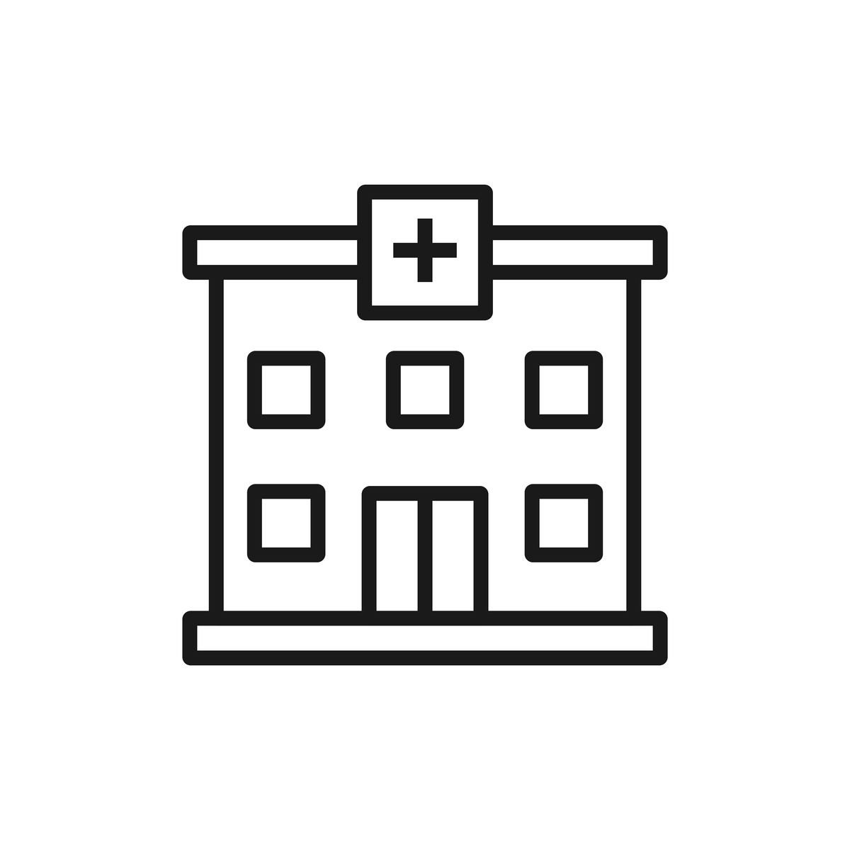 医院图标矢量图,医疗诊所