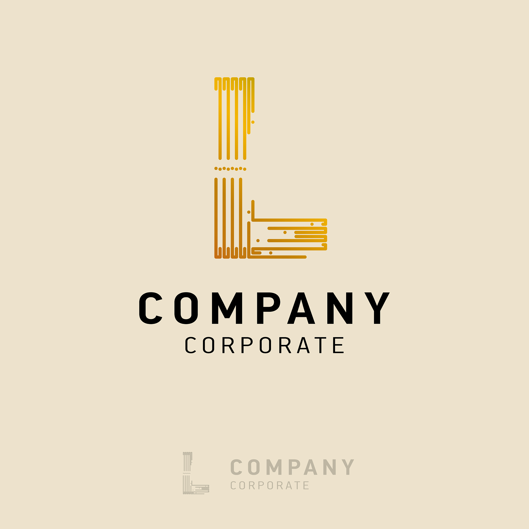 l company logo design with visiting card