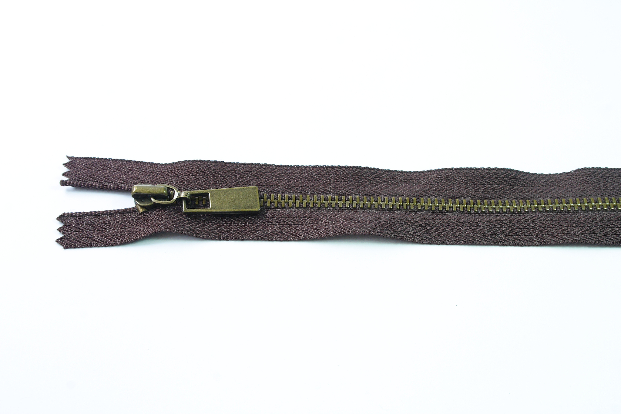 zipper on white background