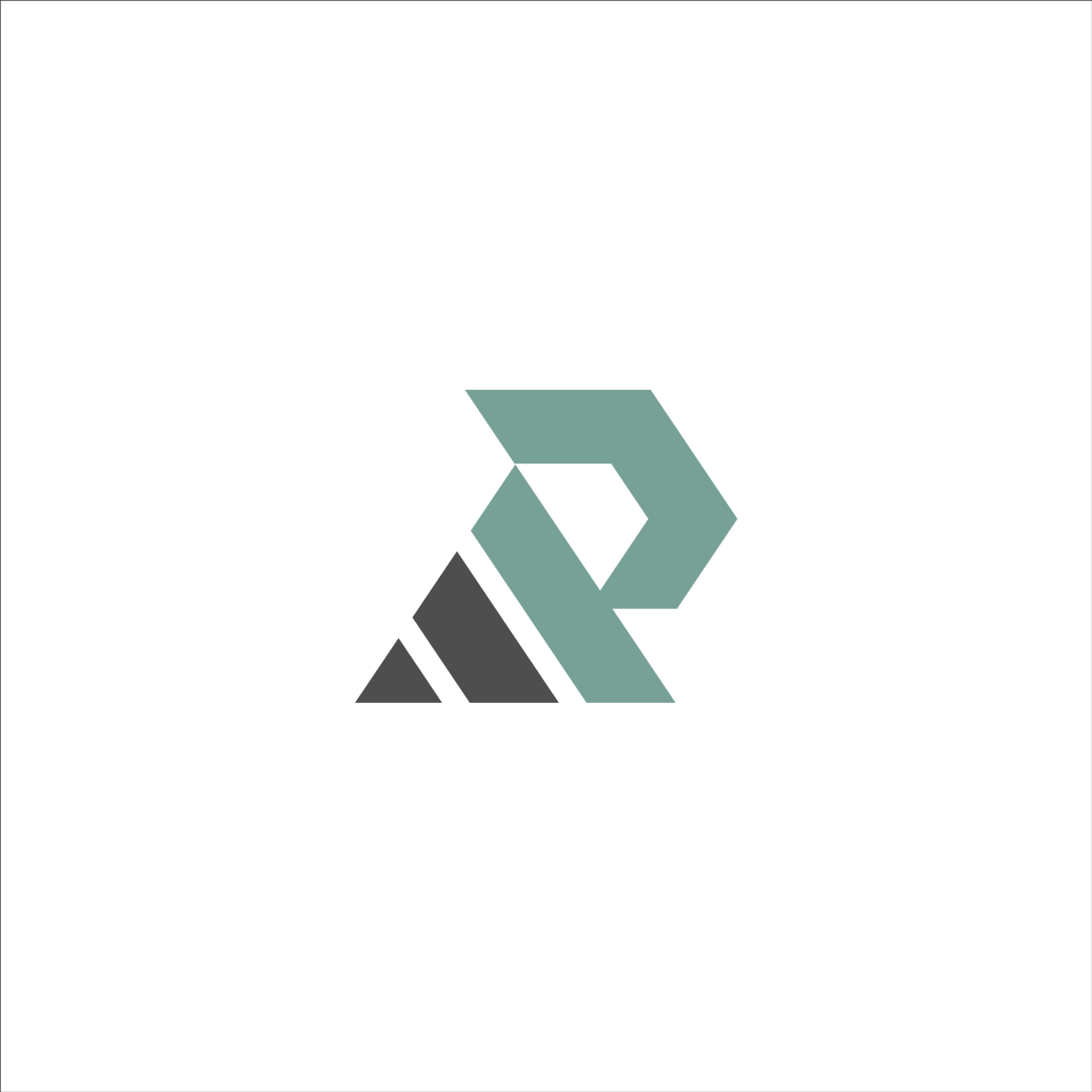 initial letter rw or wr logo design template